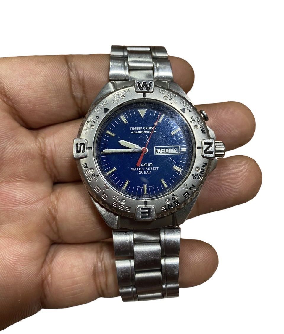 Casio Timber Cruiser Quartz Watch in Blue, Men's
