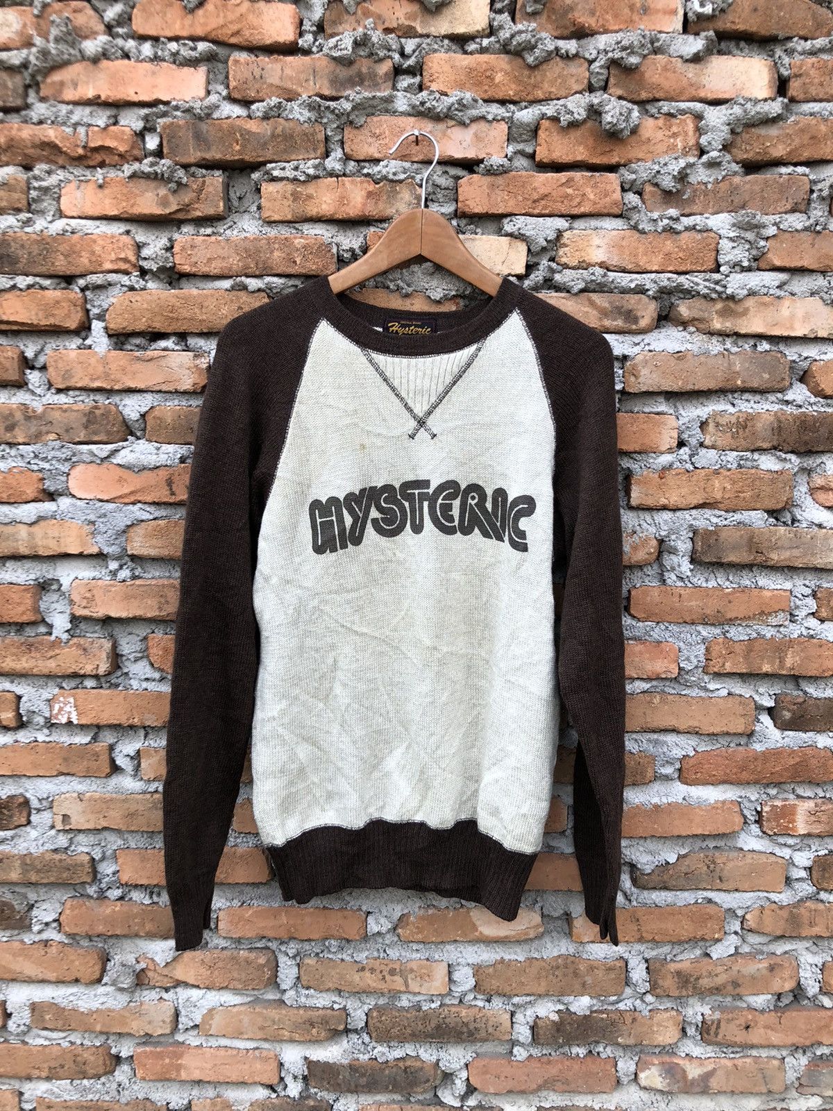 image of Accept Offervintage Hysteric Glamour Knitwear in Brown Cream, Men's (Size Medium)