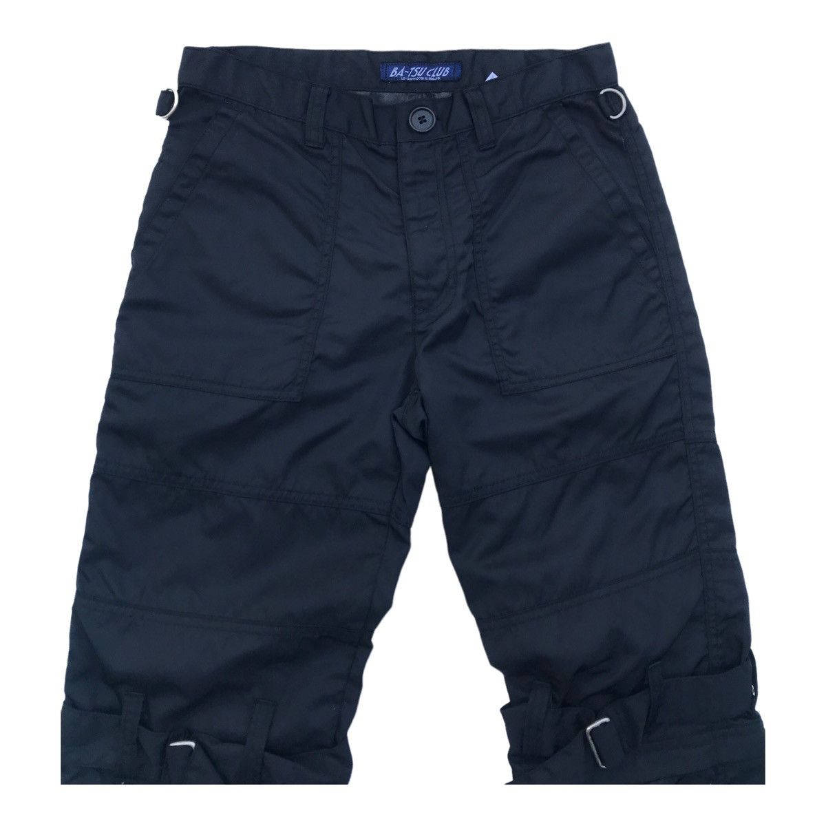 Japanese Brand Ba-Tsu Black Nylon Bondage Pants Size US 29 - 3 Thumbnail