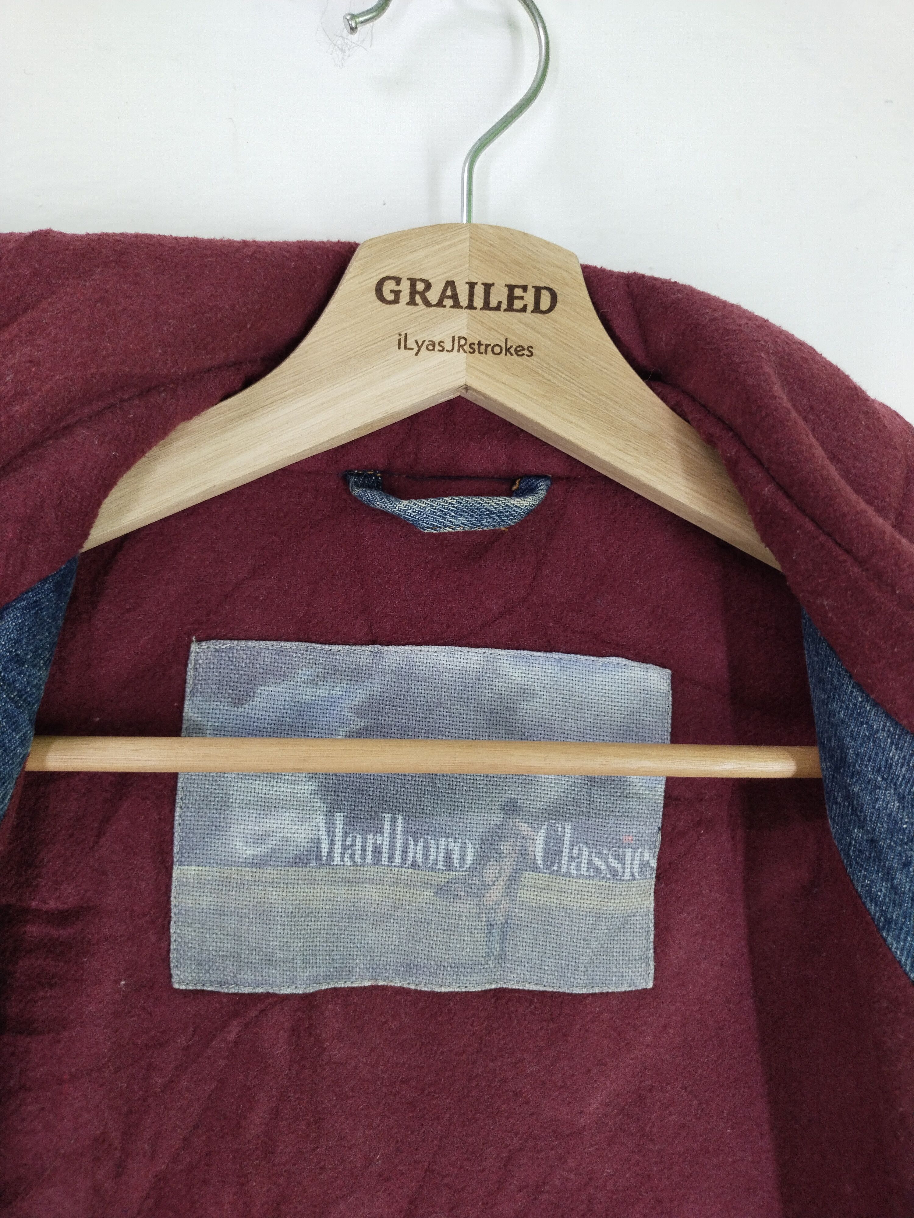 If Six Was Nine VTG Marlboro Classic Denim Jacket Size US XL / EU 56 / 4 - 20 Thumbnail