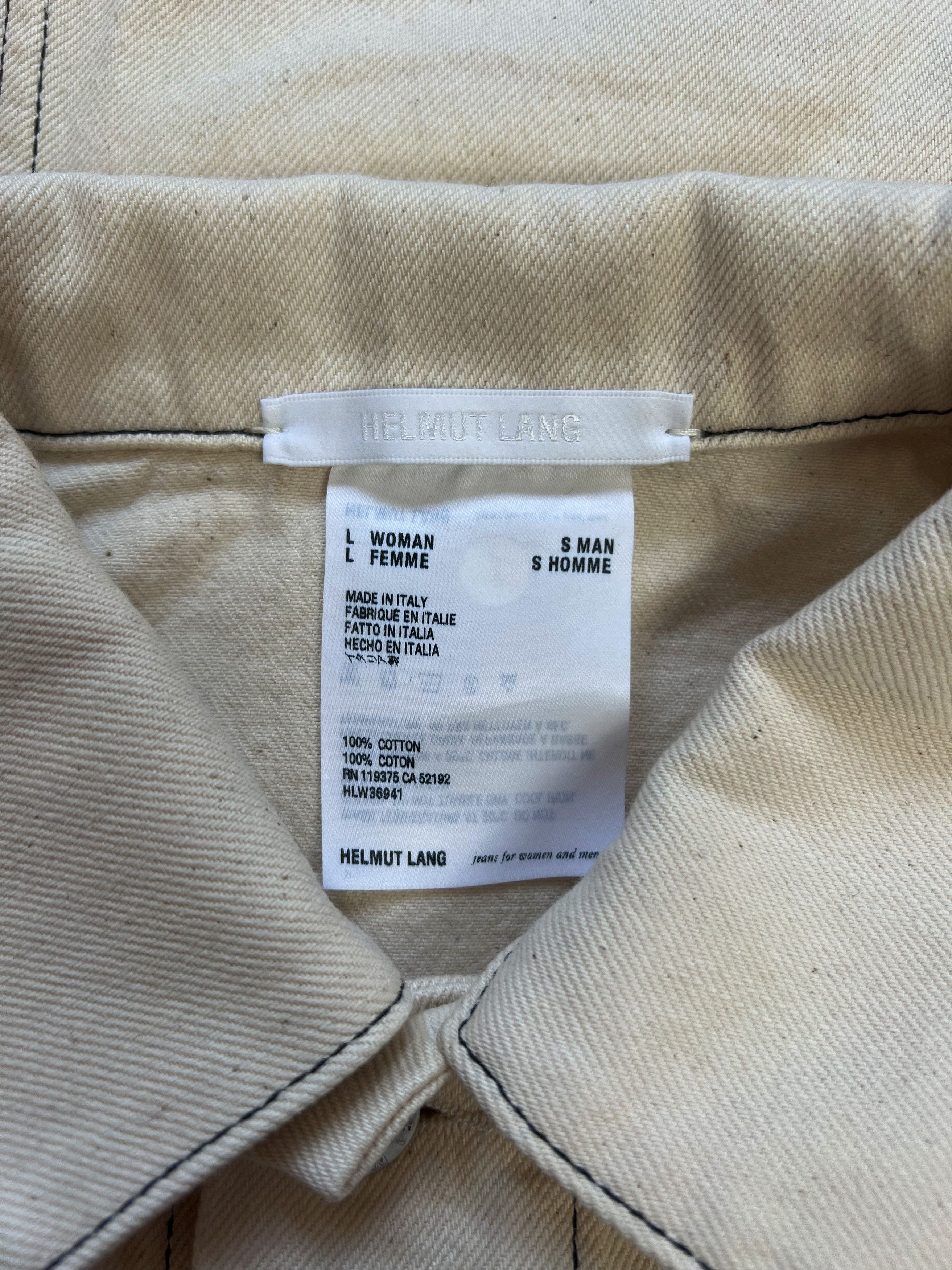 Helmut Lang ⚡️QUICK SALE⚡️Helmut Lang White Cream Denim Jacket Size L / US 10 / IT 46 - 3 Thumbnail