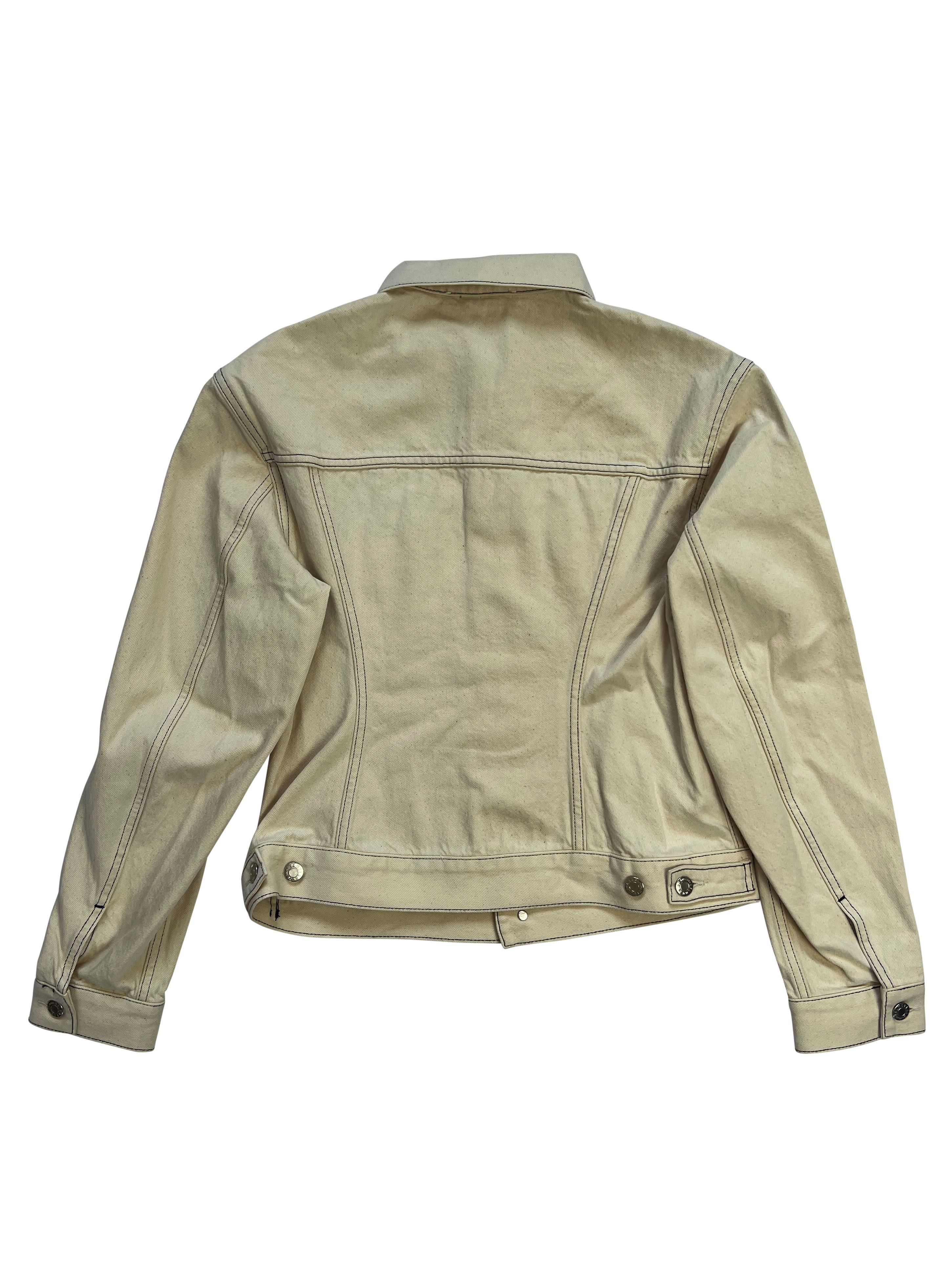 Helmut Lang ⚡️QUICK SALE⚡️Helmut Lang White Cream Denim Jacket Size L / US 10 / IT 46 - 2 Thumbnail