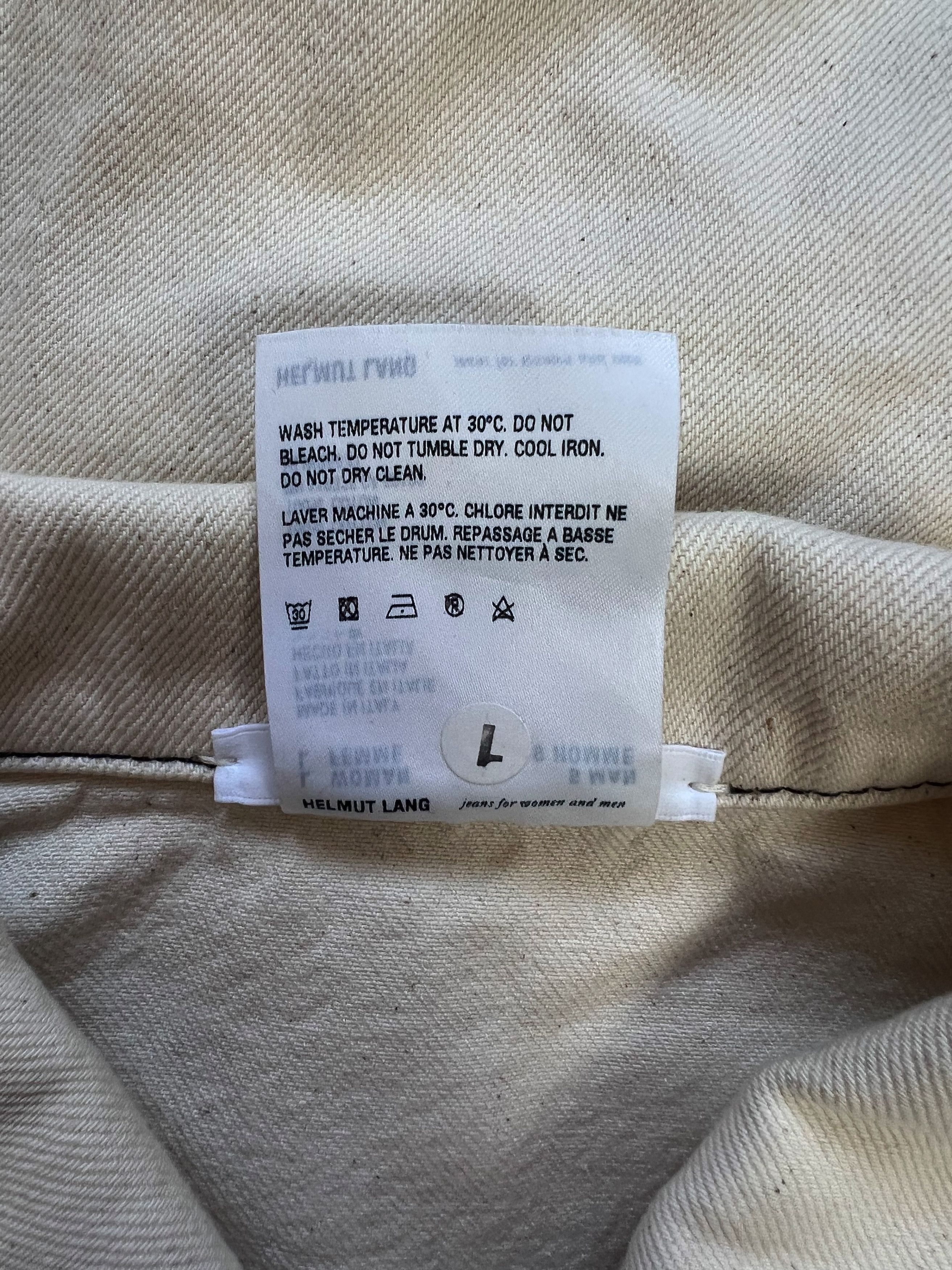 Helmut Lang ⚡️QUICK SALE⚡️Helmut Lang White Cream Denim Jacket Size L / US 10 / IT 46 - 4 Thumbnail