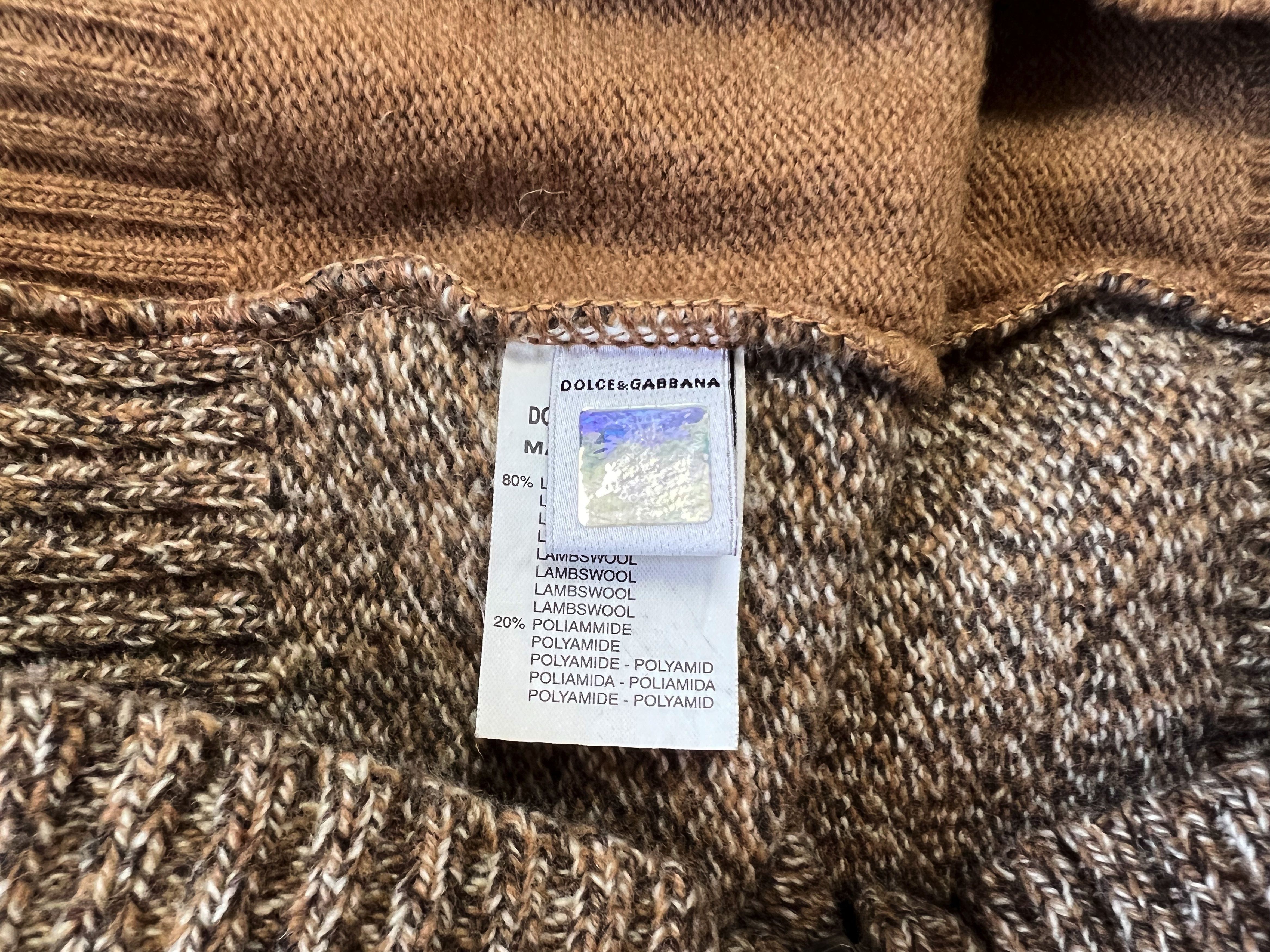Dolce & Gabbana ⚡️QUICK SALE⚡️ 1990s' Dolce & Gabbana Brown Zip-up Sweater Size US S / EU 44-46 / 1 - 5 Thumbnail