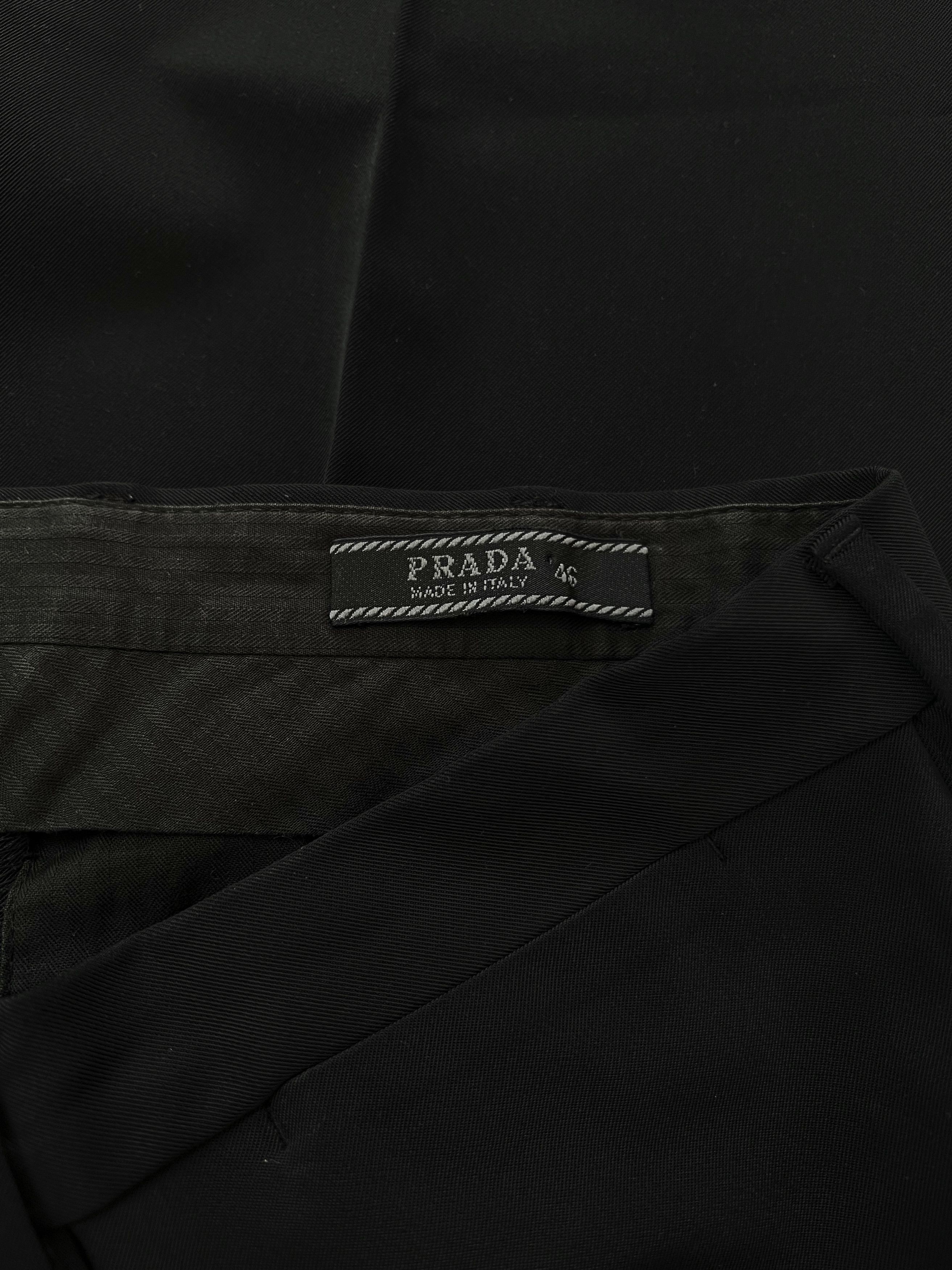 Prada ⚡️QUICK SALE⚡️2010s' Prada Black Pants Trousers Size US 30 / EU 46 - 3 Thumbnail
