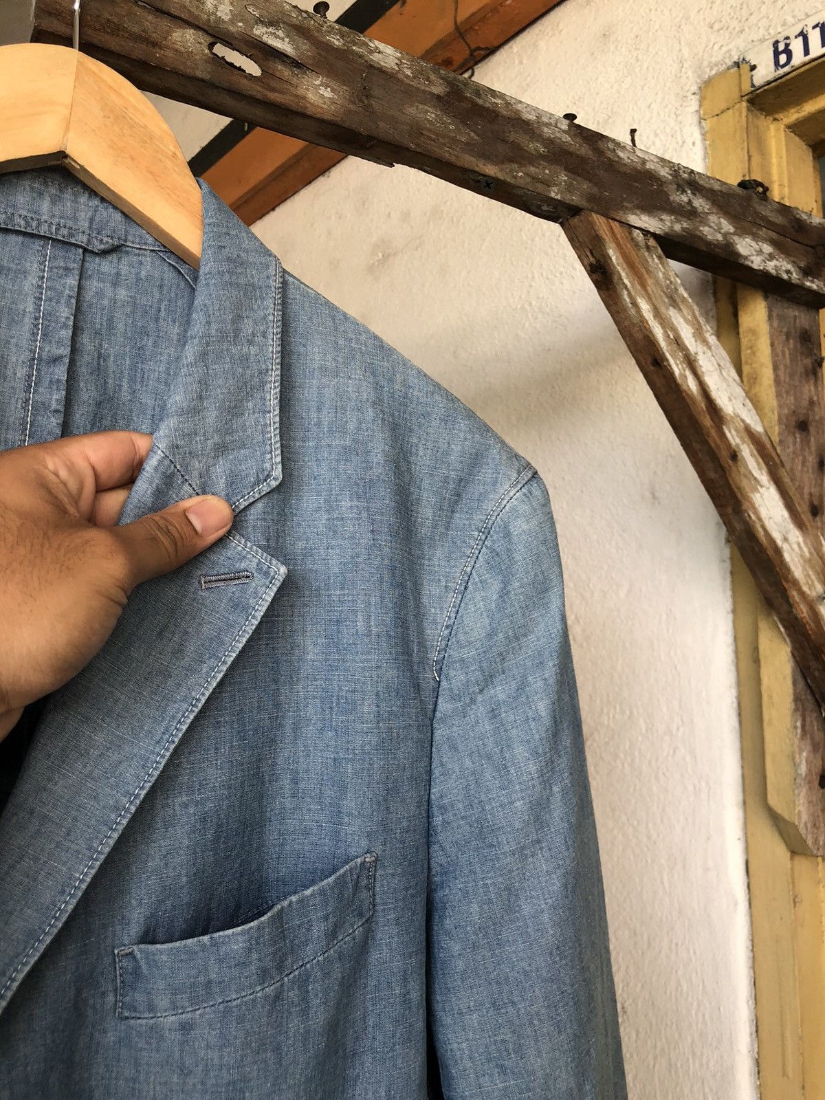 Lemaire Lemaire x Uniqlo Denim Single Breasted Blazer Size US L / EU 52-54 / 3 - 9 Thumbnail