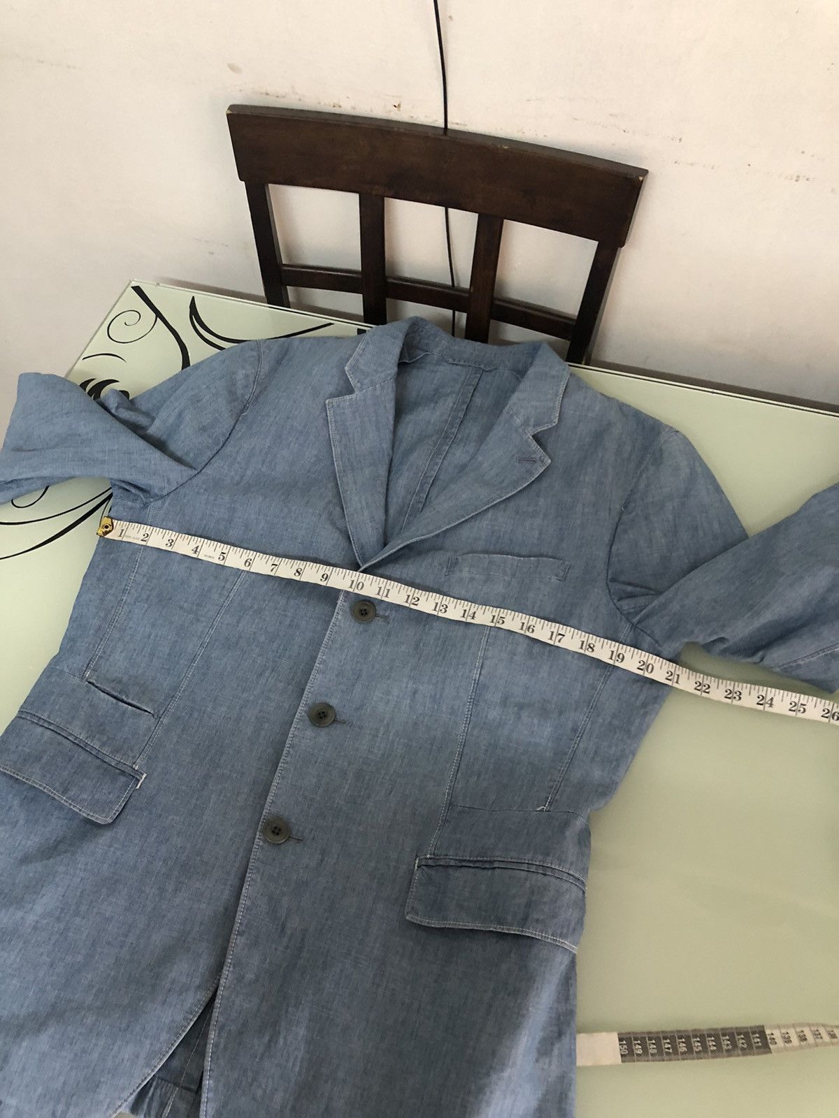 Lemaire Lemaire x Uniqlo Denim Single Breasted Blazer Size US L / EU 52-54 / 3 - 18 Thumbnail