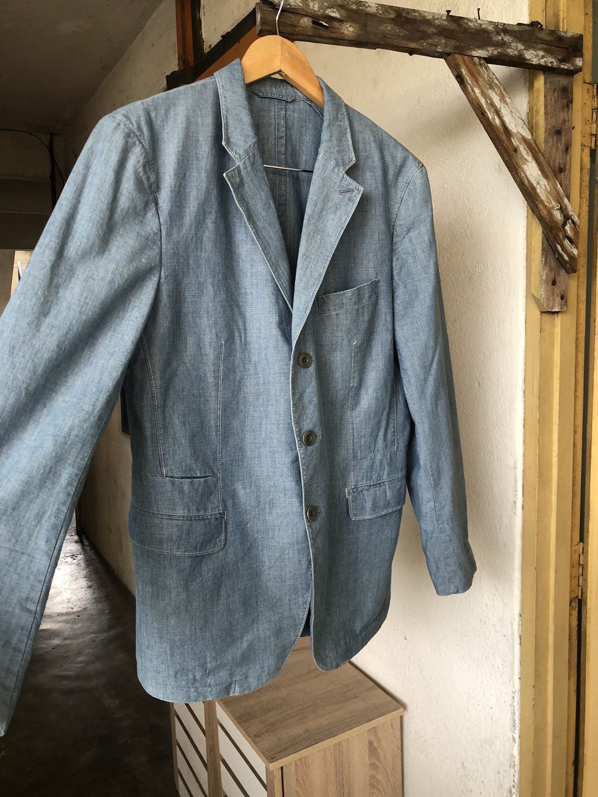 Lemaire Lemaire x Uniqlo Denim Single Breasted Blazer Size US L / EU 52-54 / 3 - 5 Thumbnail