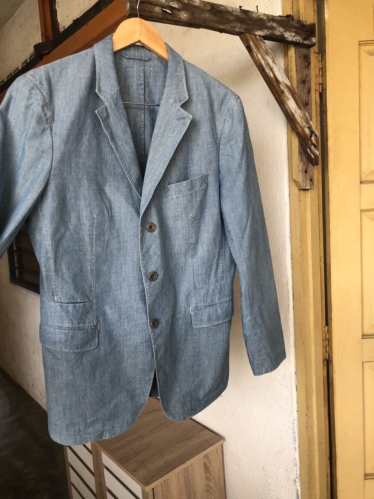 Lemaire Lemaire x Uniqlo Denim Single Breasted Blazer Size US L / EU 52-54 / 3 - 6 Thumbnail