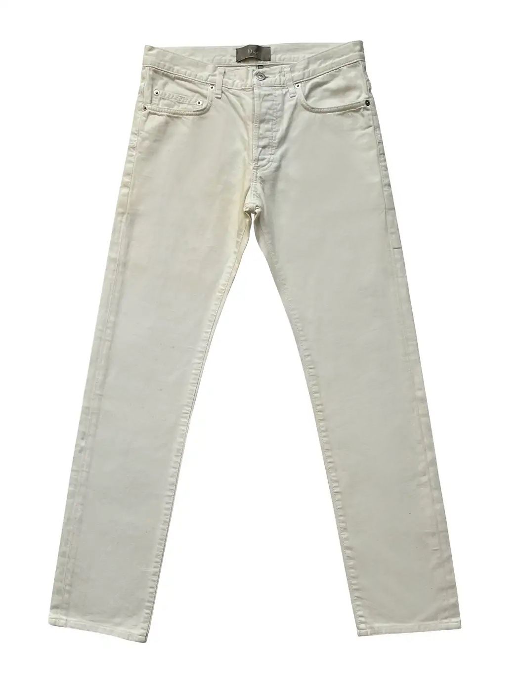 Pre-owned Dior X Hedi Slimane Dior By Hedi Slimane White Jeans Pants