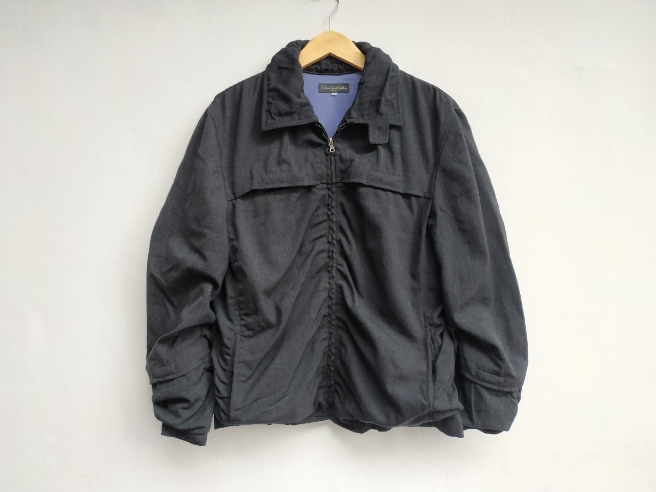 Beams Plus Fit S to M, Beams Crinkle Pleat Wool Oversize Jacket Size US M / EU 48-50 / 2 - 1 Thumbnail
