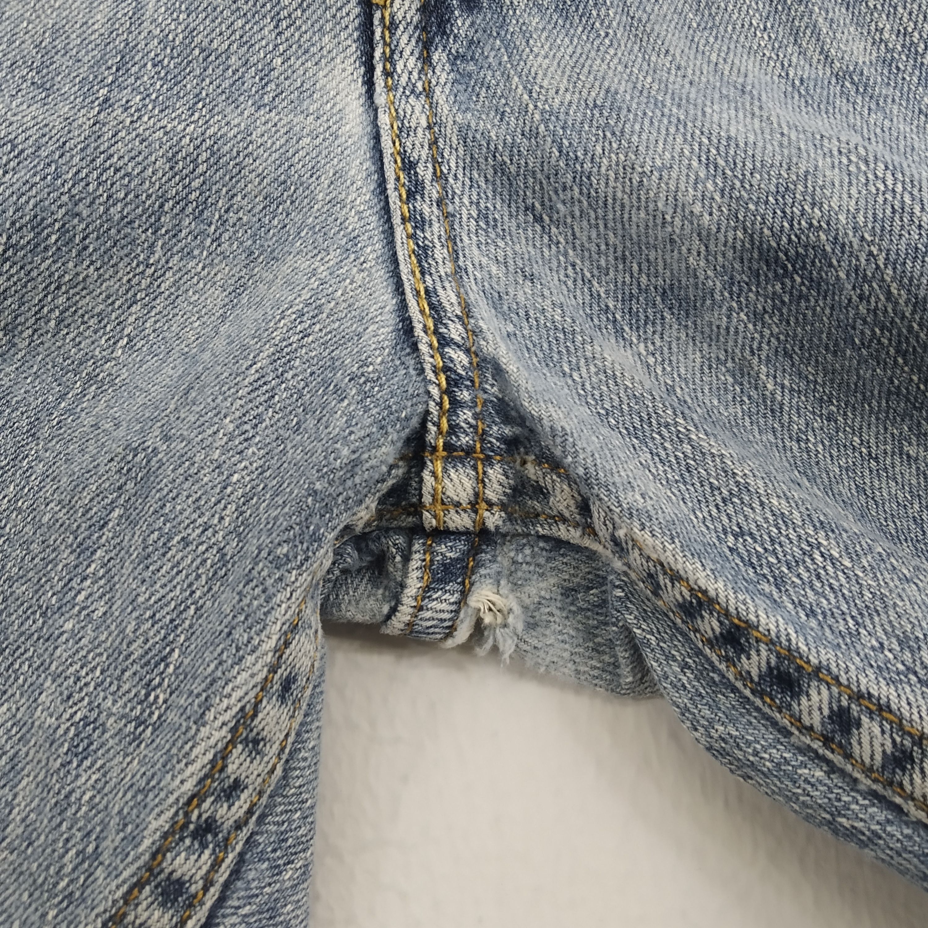 Levi's W34 Distressed Levi’s 569 Stone Wash Faded Blue Denim Jeans Size US 34 / EU 50 - 5 Thumbnail