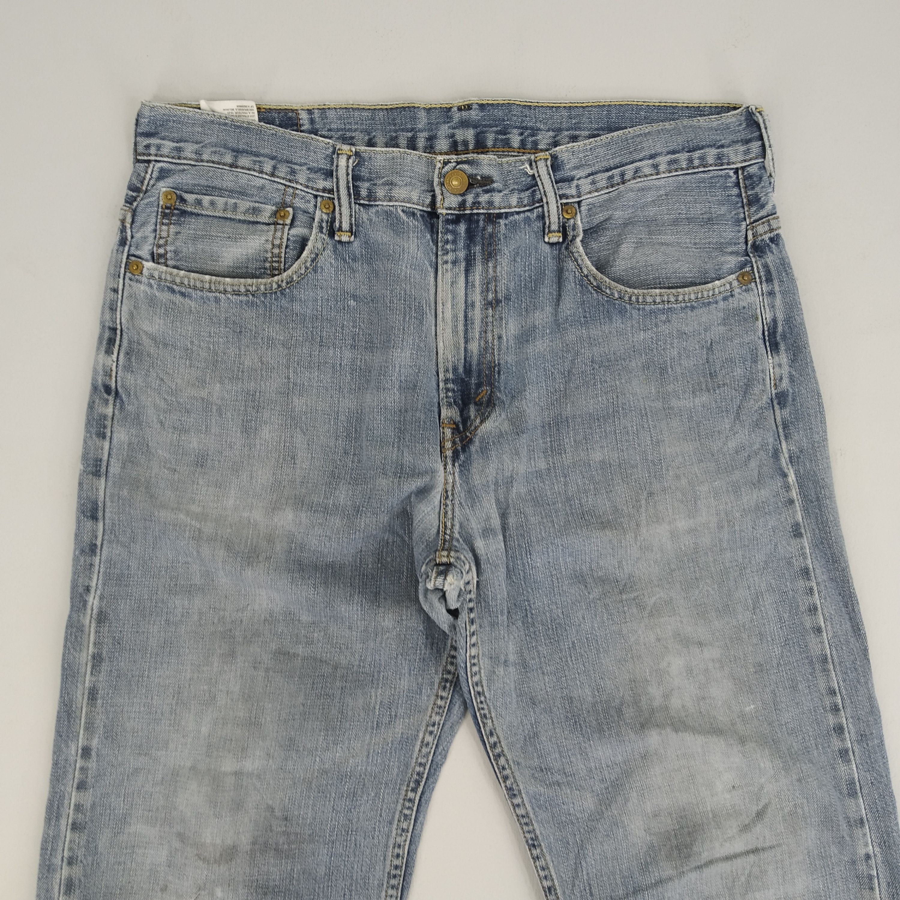 Levi's W34 Distressed Levi’s 569 Stone Wash Faded Blue Denim Jeans Size US 34 / EU 50 - 3 Thumbnail