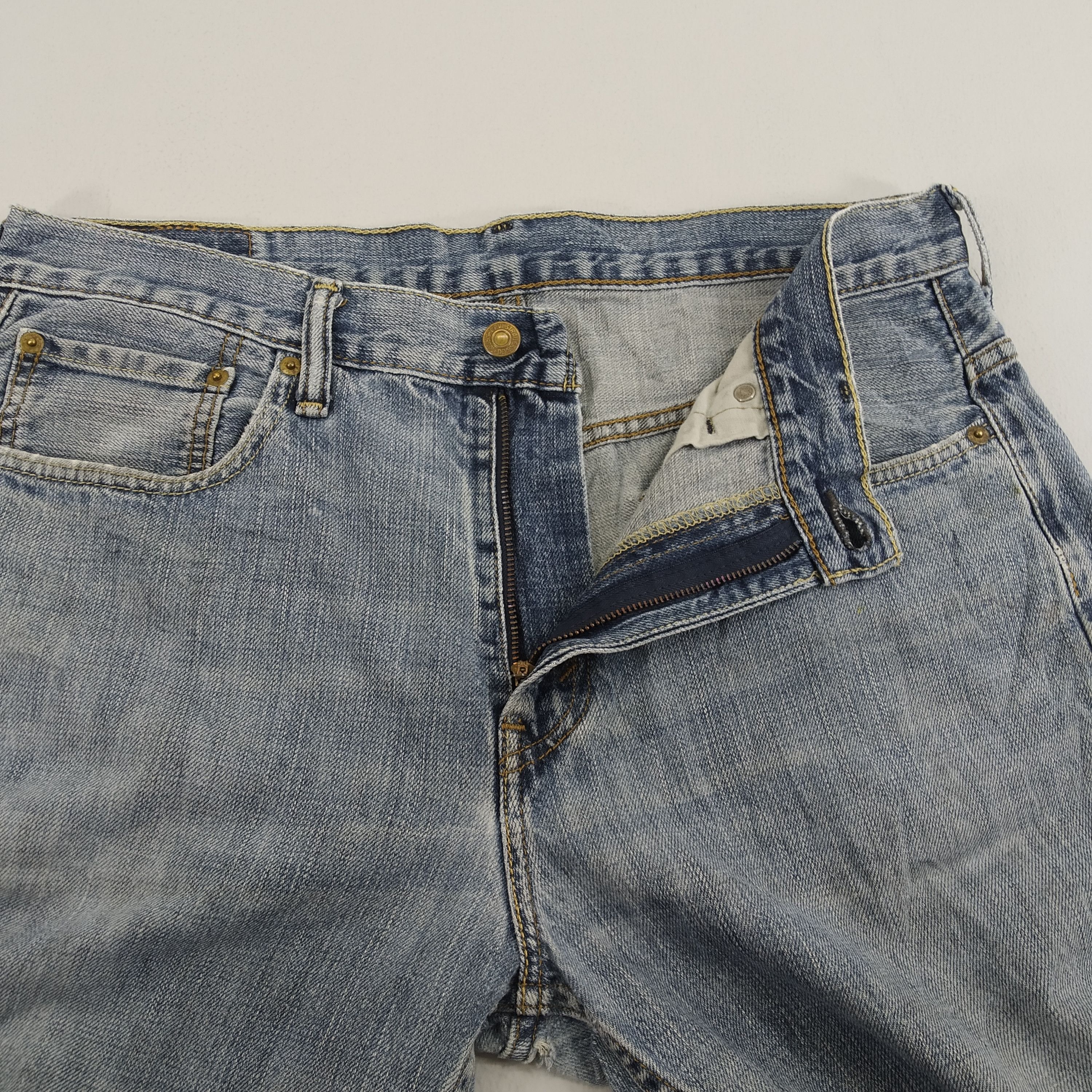 Levi's W34 Distressed Levi’s 569 Stone Wash Faded Blue Denim Jeans Size US 34 / EU 50 - 6 Thumbnail