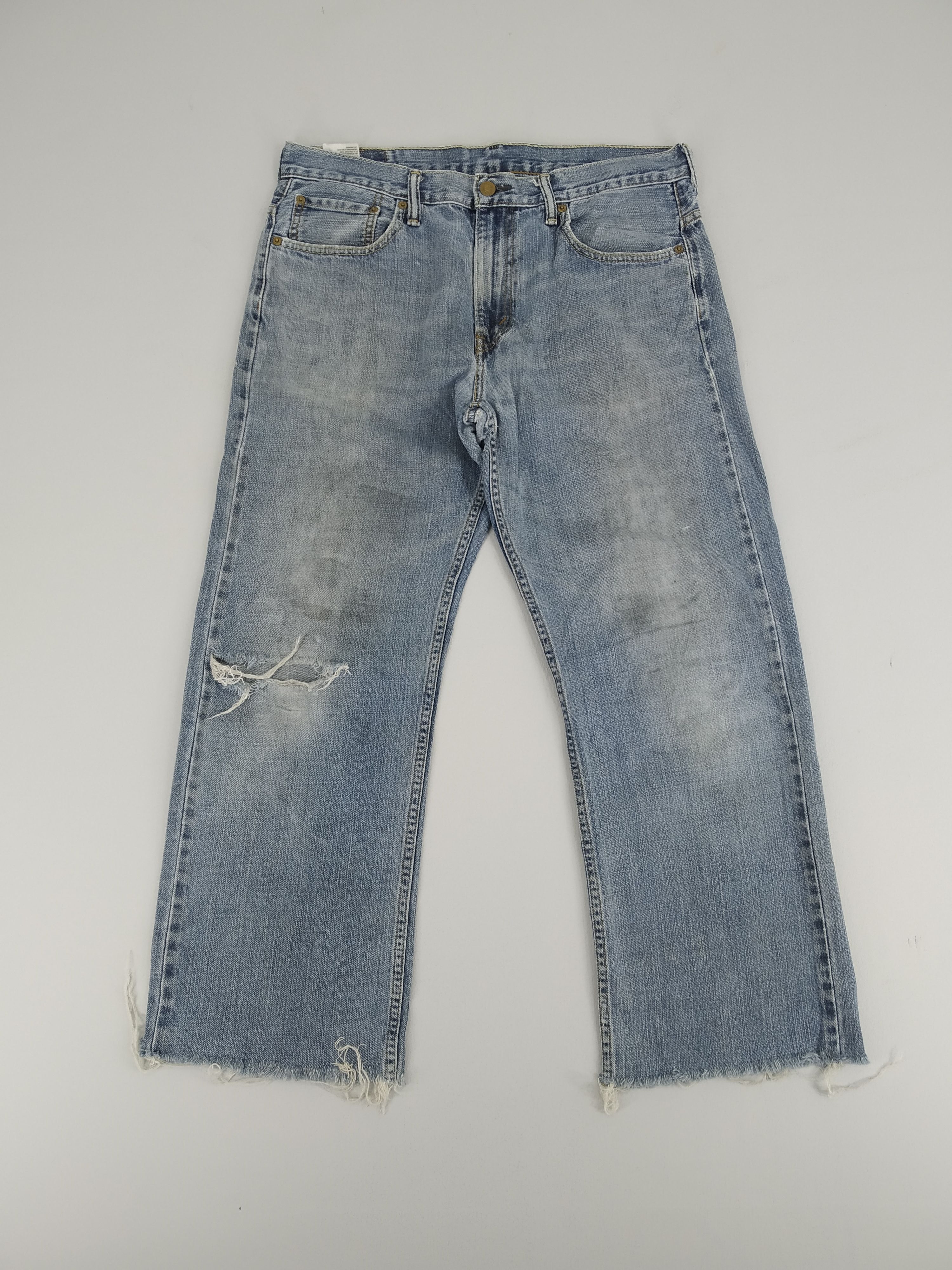 Levi's W34 Distressed Levi’s 569 Stone Wash Faded Blue Denim Jeans Size US 34 / EU 50 - 1 Thumbnail