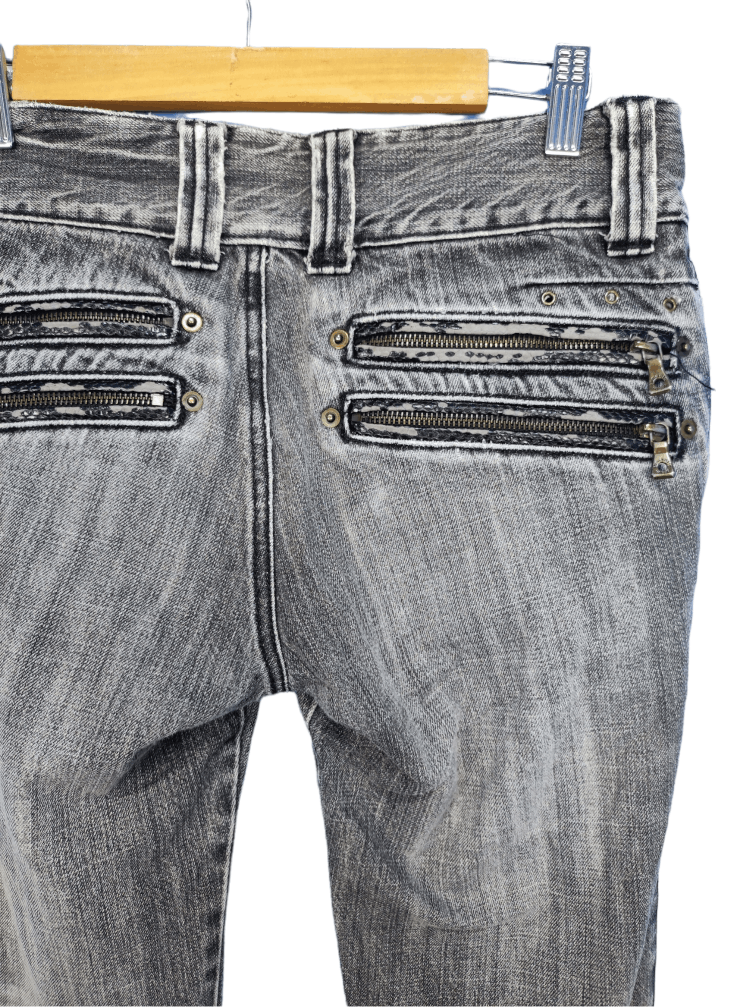 If Six Was Nine × Le Grande Bleu (L.G.B.) × semanticdesign Vintage Semantic Design Ripped Torn Skinny Jeans Size US 30 / EU 46 - 10 Thumbnail