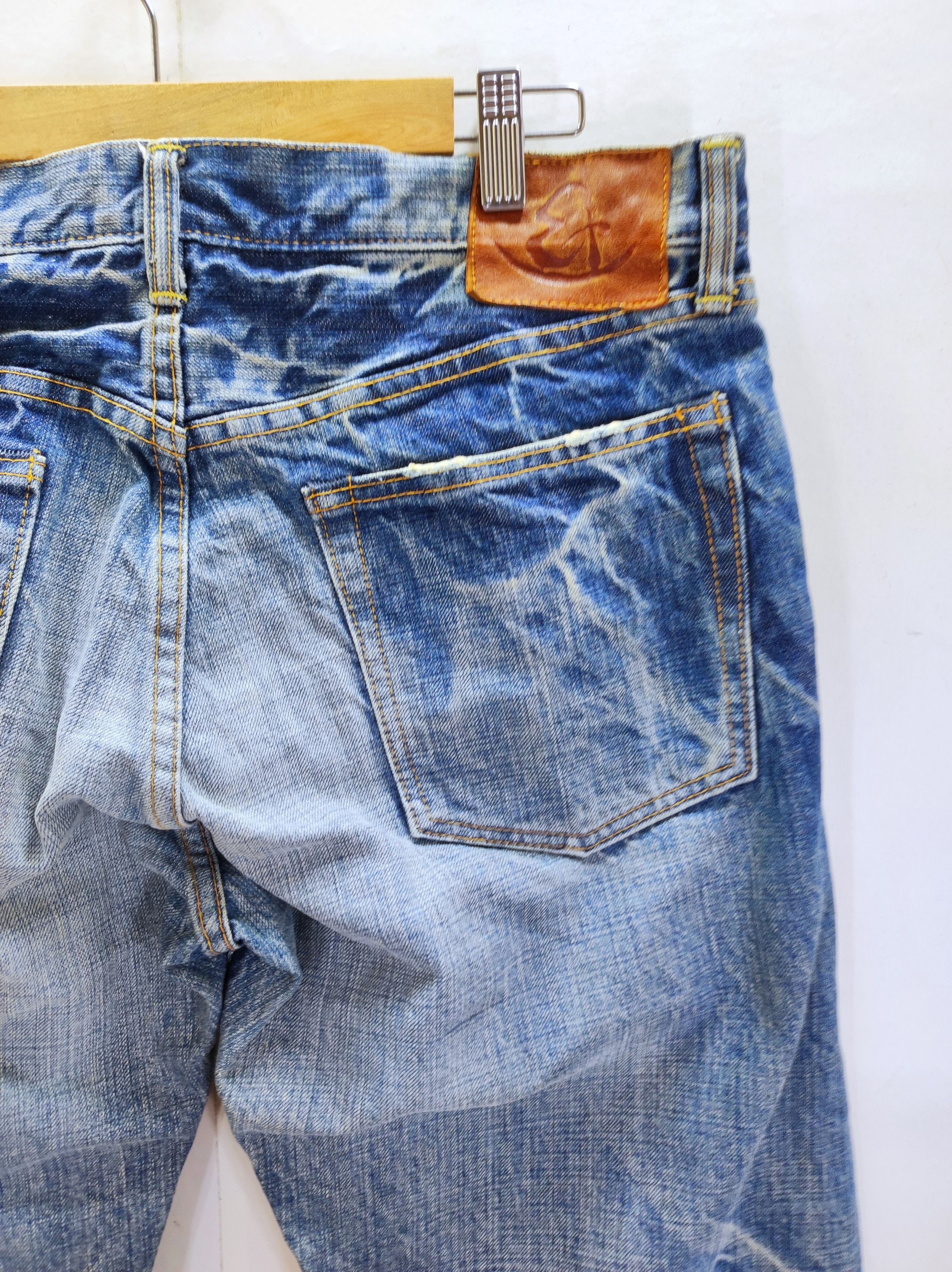 Eternal × Le Grande Bleu (L.G.B.) Eternal Stone Wash Denim Japan Faded Pleased denim Size US 32 / EU 48 - 3 Thumbnail
