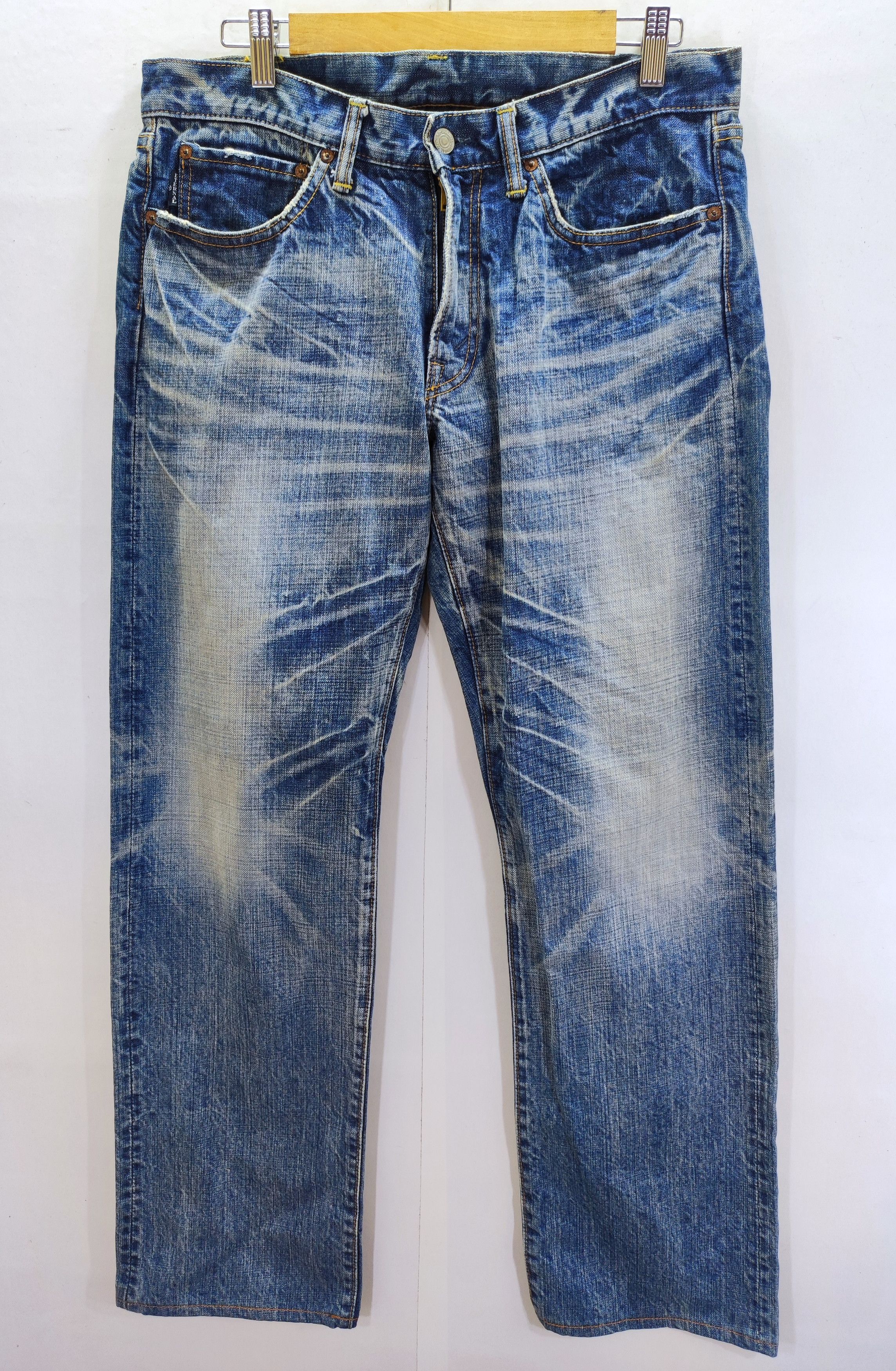 Eternal × Le Grande Bleu (L.G.B.) Eternal Stone Wash Denim Japan Faded Pleased denim Size US 32 / EU 48 - 1 Thumbnail
