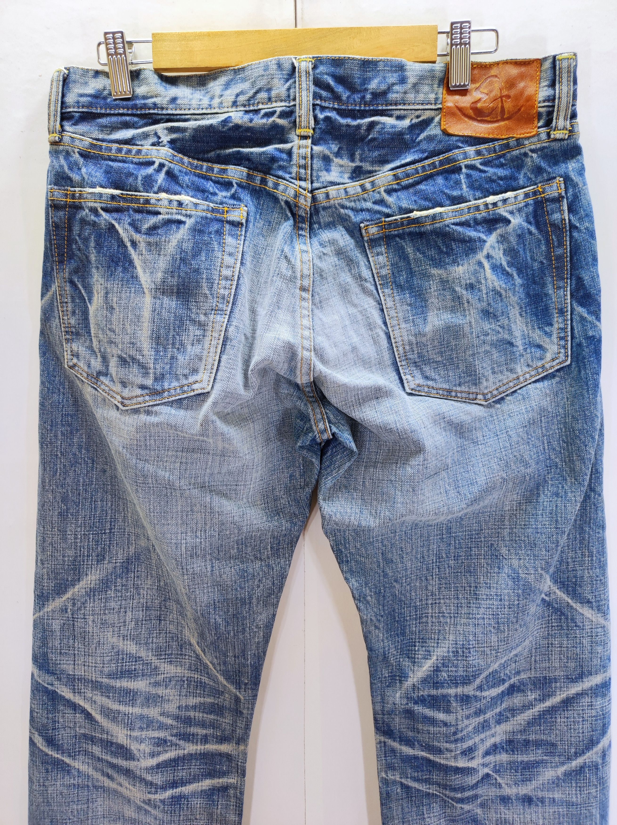 Eternal × Le Grande Bleu (L.G.B.) Eternal Stone Wash Denim Japan Faded Pleased denim Size US 32 / EU 48 - 2 Thumbnail