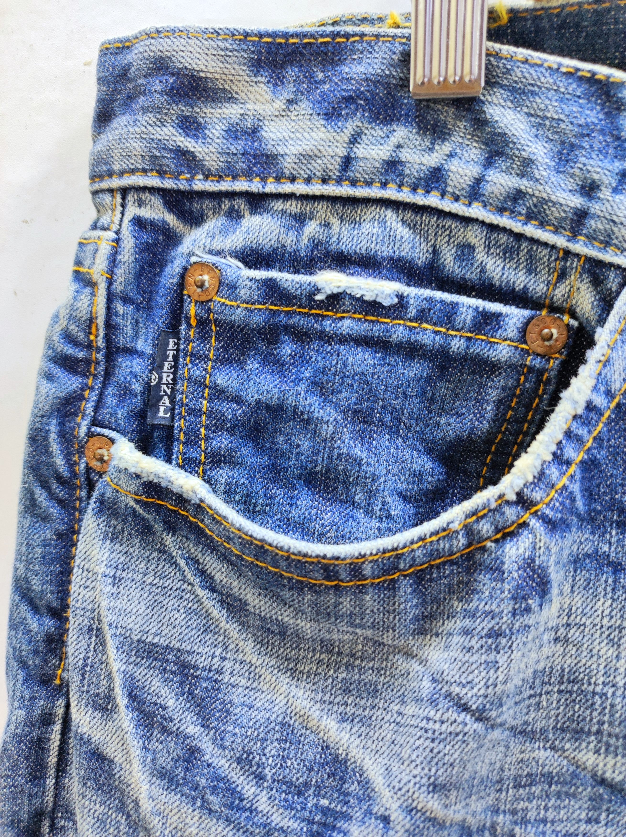 Eternal × Le Grande Bleu (L.G.B.) Eternal Stone Wash Denim Japan Faded Pleased denim Size US 32 / EU 48 - 13 Thumbnail