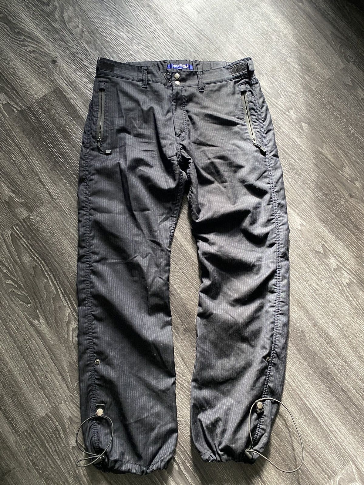 image of Comme Des Garcons x Junya Watanabe Aw2005 Clinch Hem Pants in Navy, Men's (Size 32)