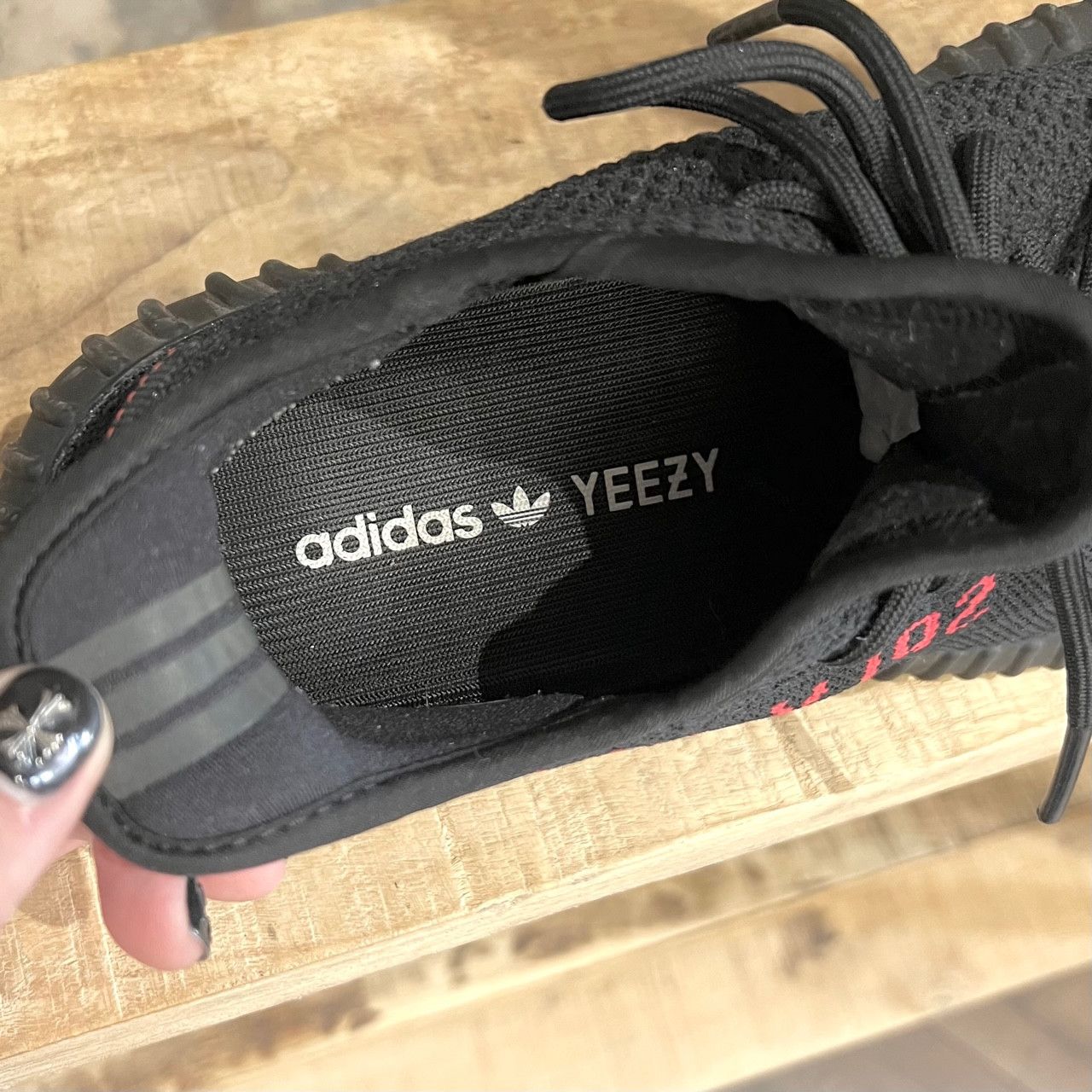 Adidas × Kanye West Adidas YEEZY 350 V2 Black Red Sneakers Size US 9 / EU 42 - 6 Thumbnail