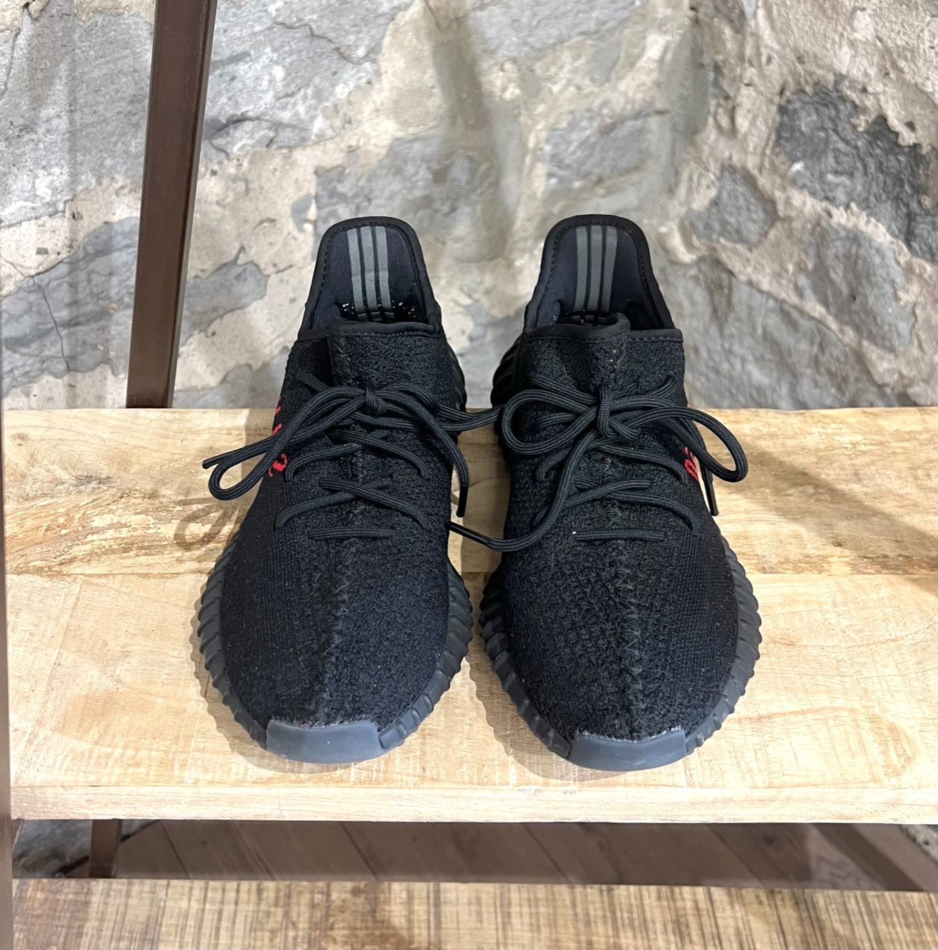 Adidas × Kanye West Adidas YEEZY 350 V2 Black Red Sneakers Size US 9 / EU 42 - 3 Thumbnail