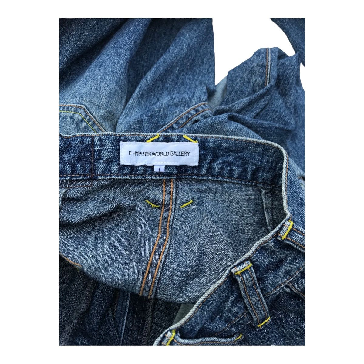 Japanese Brand E Hyphen Ripped Distressed High Waist Denim Pants Size US 28 / EU 44 - 5 Thumbnail