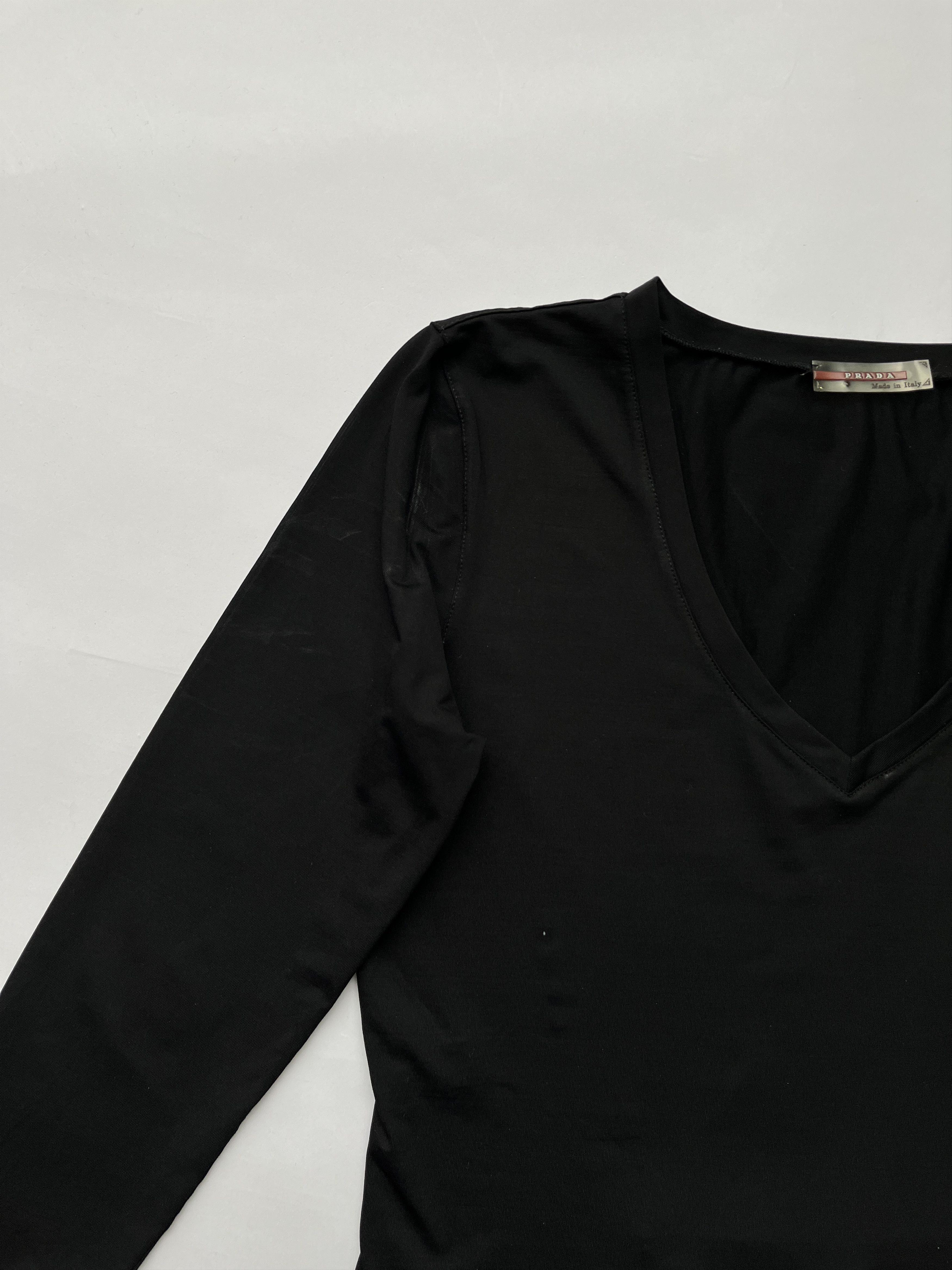 Prada ⚡️QUICK SALE⚡️Prada Sport Linea Rossa Black Technical Top Size S / US 4 / IT 40 - 8 Thumbnail