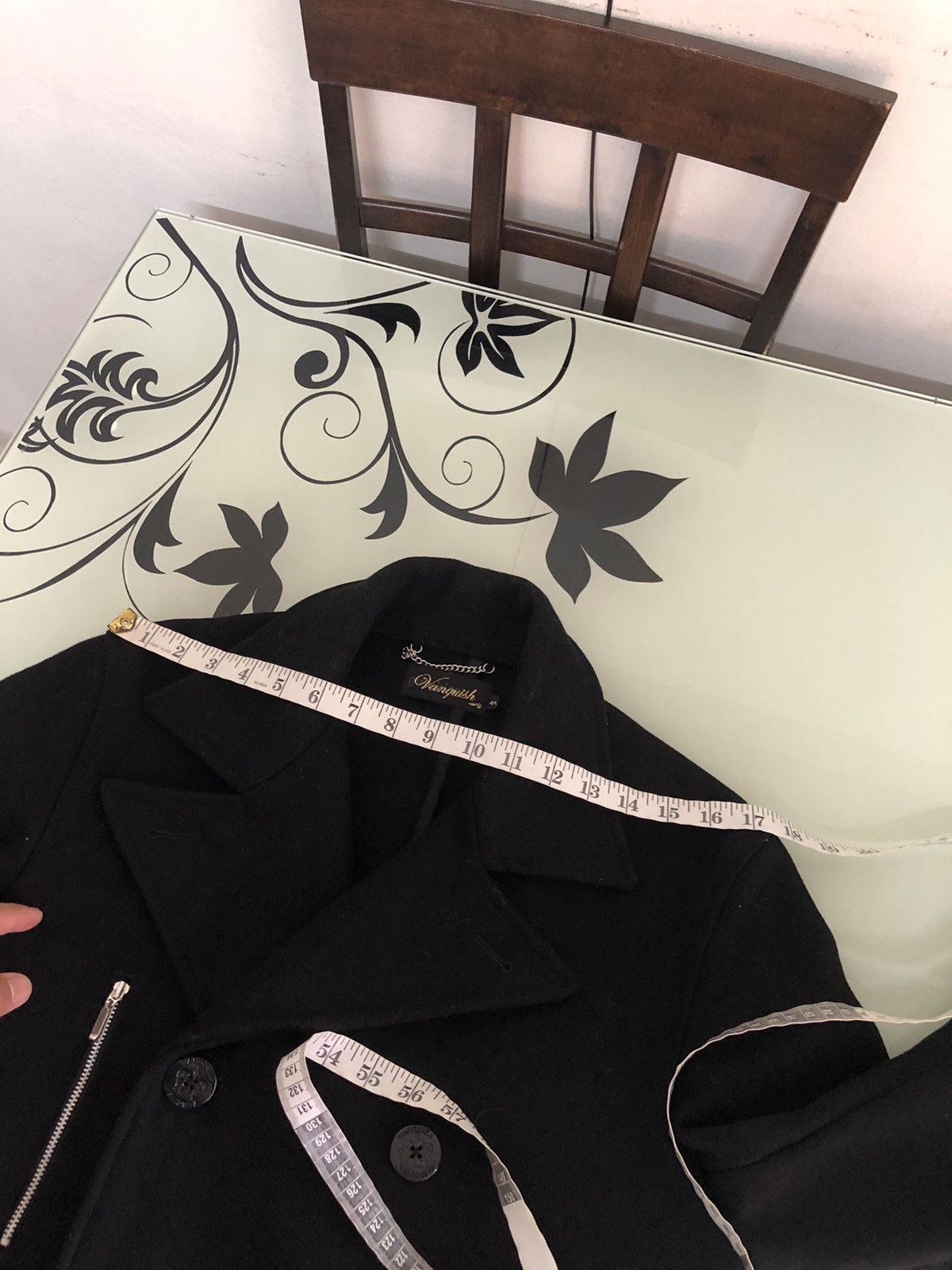 Vanquish Punk Style🥷🏿 Vintage Vanquish Black Wool Pea Coat Size US S / EU 44-46 / 1 - 20 Thumbnail