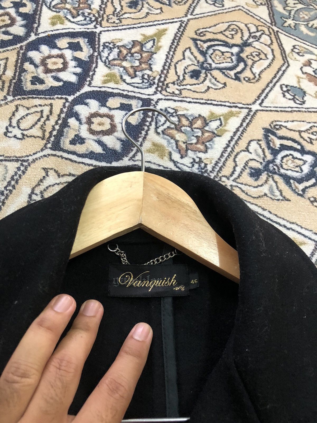Vanquish Punk Style🥷🏿 Vintage Vanquish Black Wool Pea Coat Size US S / EU 44-46 / 1 - 12 Thumbnail