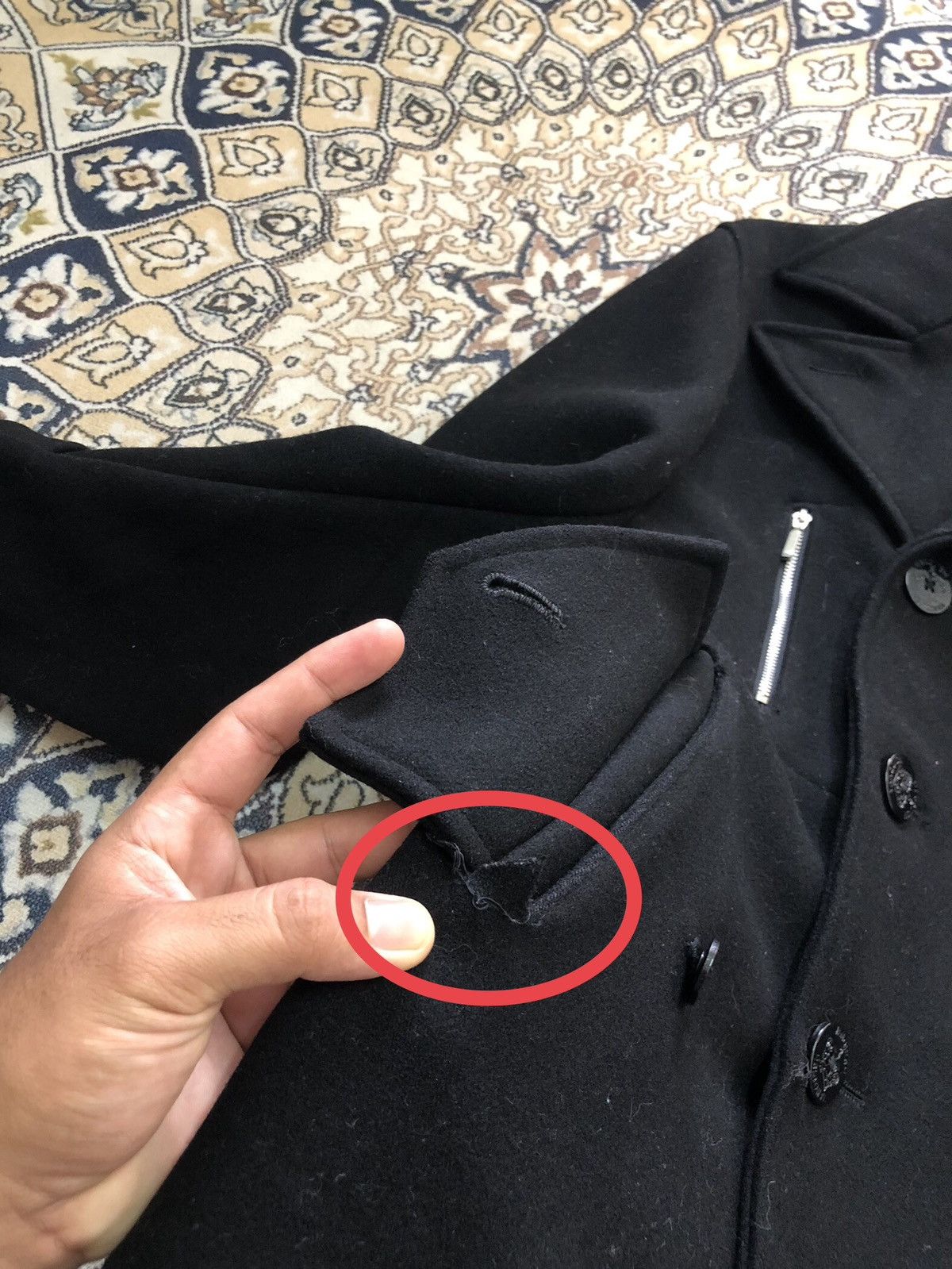 Vanquish Punk Style🥷🏿 Vintage Vanquish Black Wool Pea Coat Size US S / EU 44-46 / 1 - 8 Thumbnail