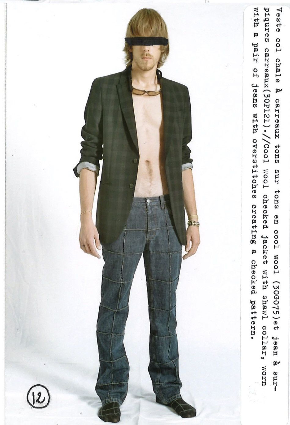 Maison Margiela MARTIN MARGIELA Denim SS2004 Overstitches Checked Pattern Size US 30 / EU 46 - 1 Thumbnail
