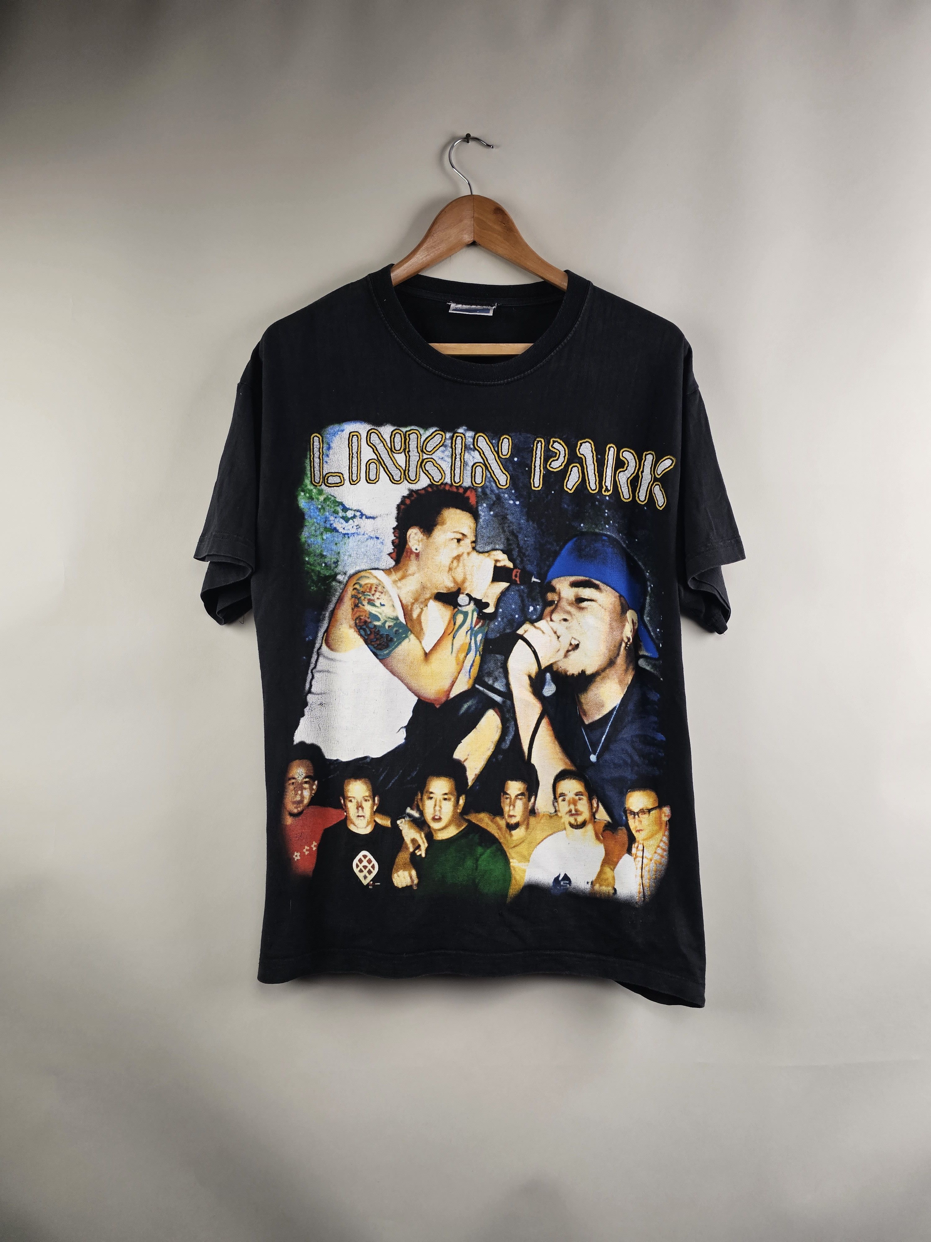 image of Band Tees x Rock Tees Early 2000 Linkin Park Rap Tee in Black, Men's (Size XL)