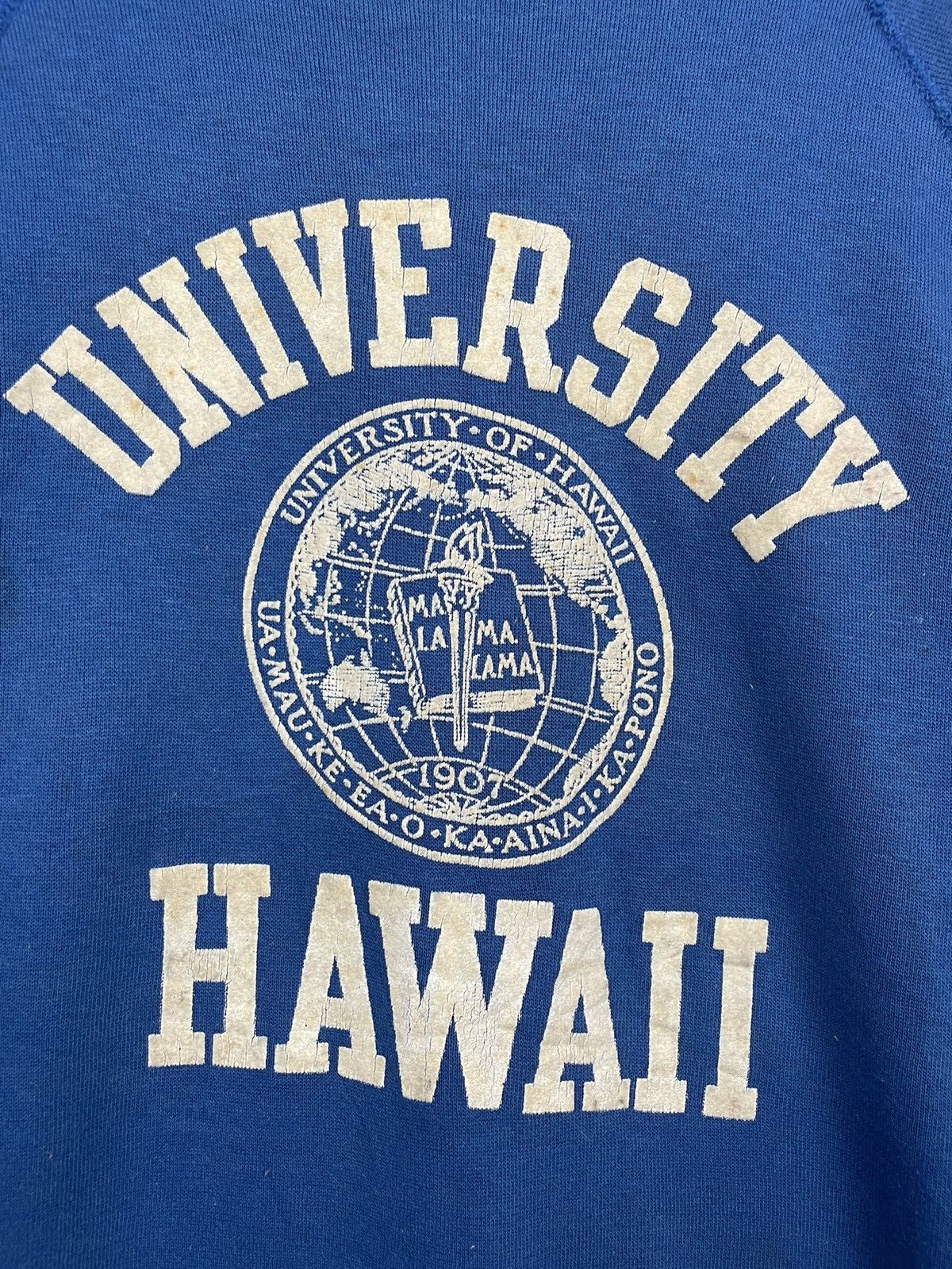 Vintage Vintage 70s University Of Hawaii Sweatshirt Blue Size US XL / EU 56 / 4 - 3 Thumbnail