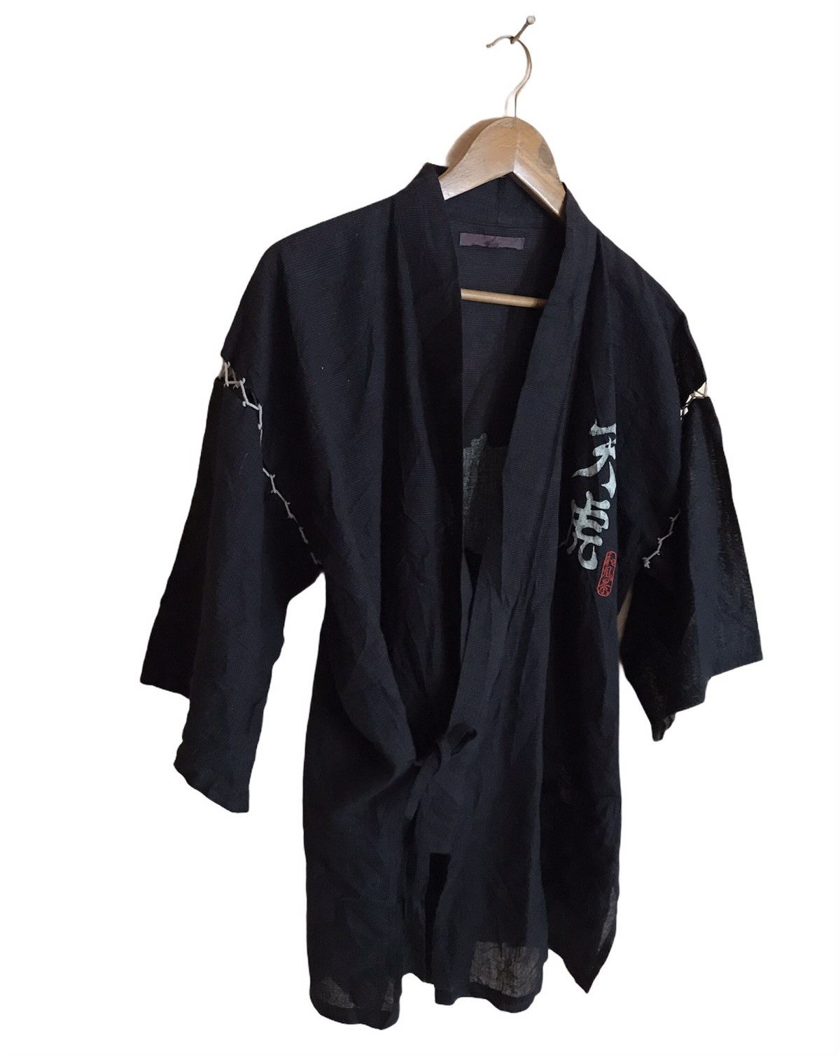 Japanese Brand RARE SOUVENIR SUKAJAN TIGER SPELLOUT KIMONO JACKET INDIGO Size US L / EU 52-54 / 3 - 6 Thumbnail