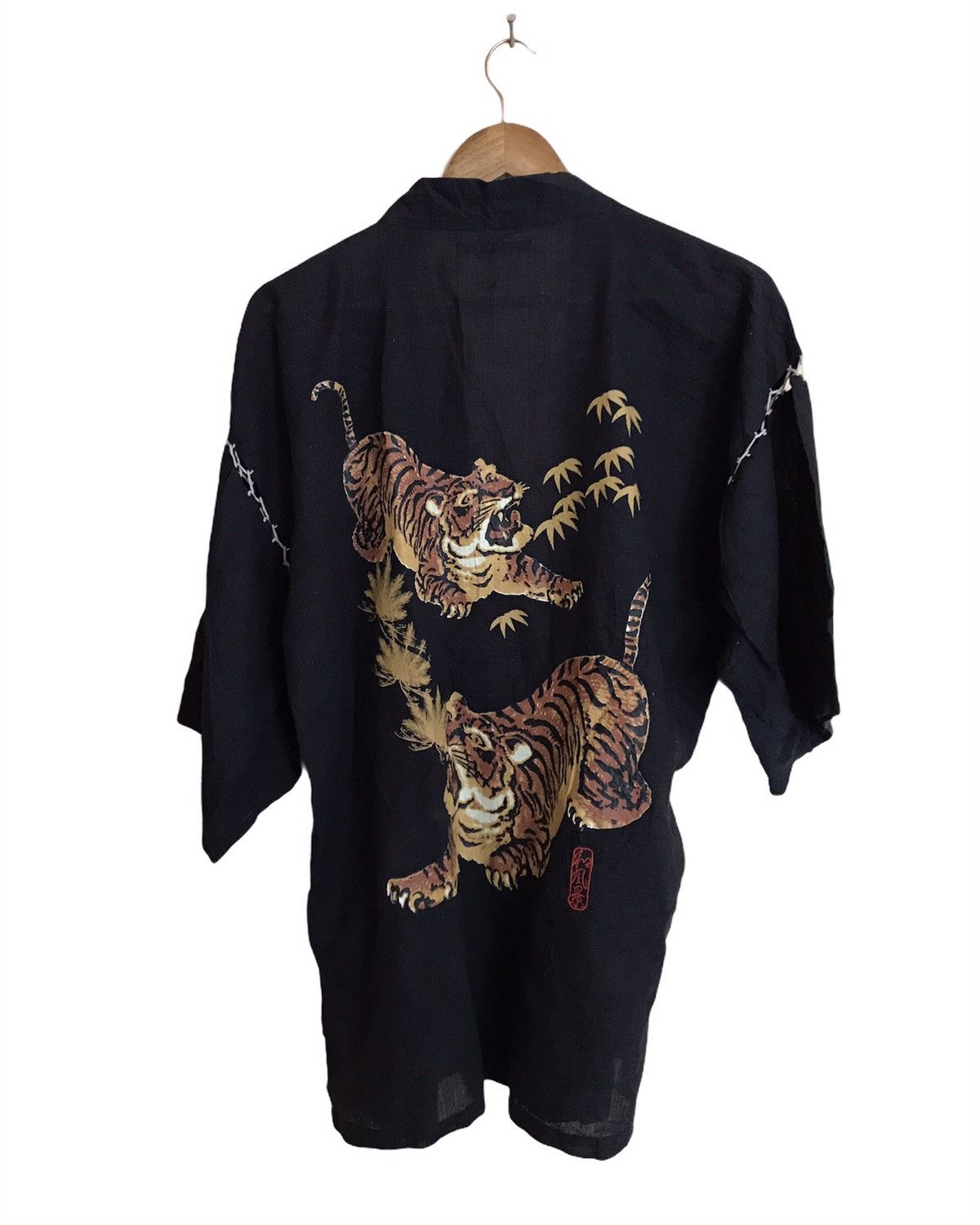 Japanese Brand RARE SOUVENIR SUKAJAN TIGER SPELLOUT KIMONO JACKET INDIGO Size US L / EU 52-54 / 3 - 1 Thumbnail