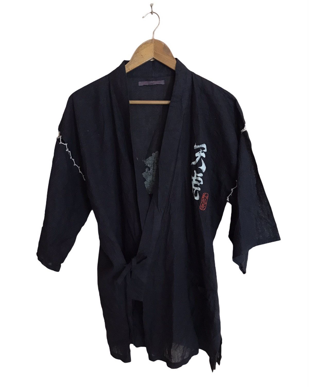 Japanese Brand RARE SOUVENIR SUKAJAN TIGER SPELLOUT KIMONO JACKET INDIGO Size US L / EU 52-54 / 3 - 5 Thumbnail