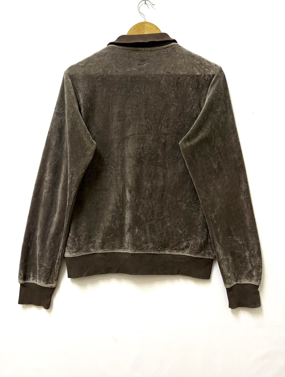Nike × Vintage Vintage Nike Corduroy Full Zipper Hoodie Brown Size US S / EU 44-46 / 1 - 4 Thumbnail