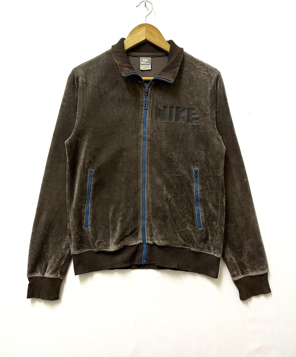 Nike × Vintage Vintage Nike Corduroy Full Zipper Hoodie Brown Size US S / EU 44-46 / 1 - 1 Thumbnail