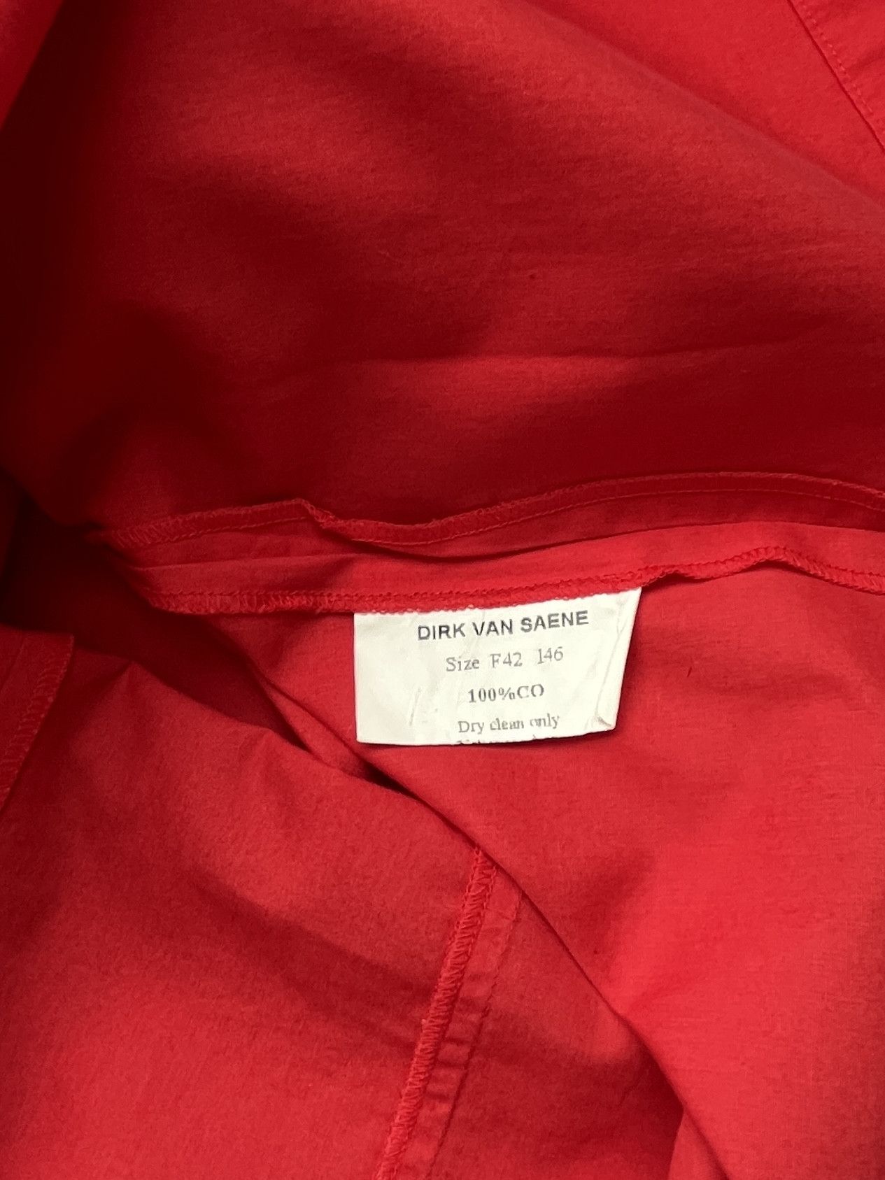 Dirk Van Saene ⚡️QUICK SALE⚡️Dirk Van Saine Red Short Sleeve Dress Size L / US 10 / IT 46 - 4 Thumbnail