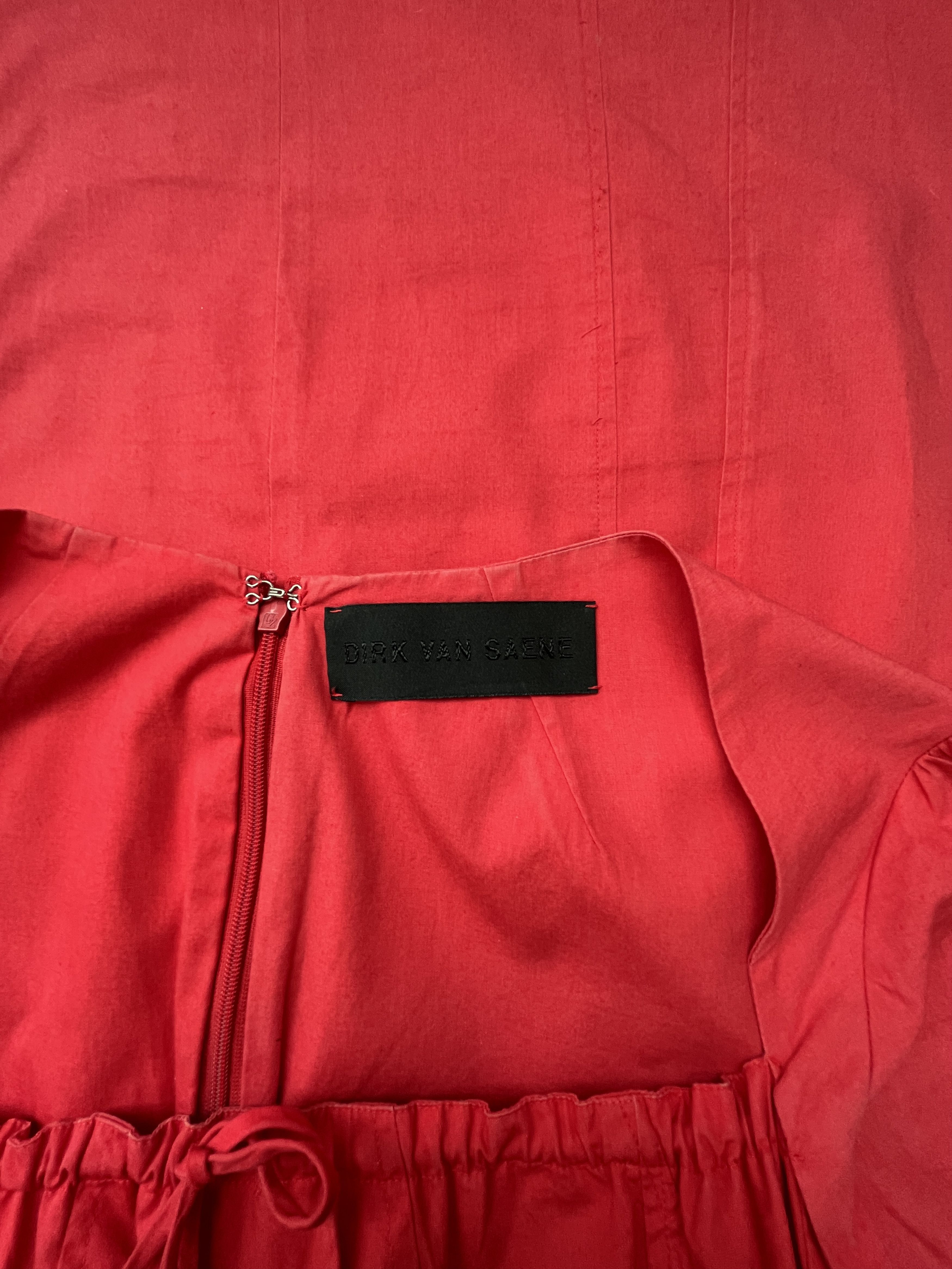 Dirk Van Saene ⚡️QUICK SALE⚡️Dirk Van Saine Red Short Sleeve Dress Size L / US 10 / IT 46 - 3 Thumbnail