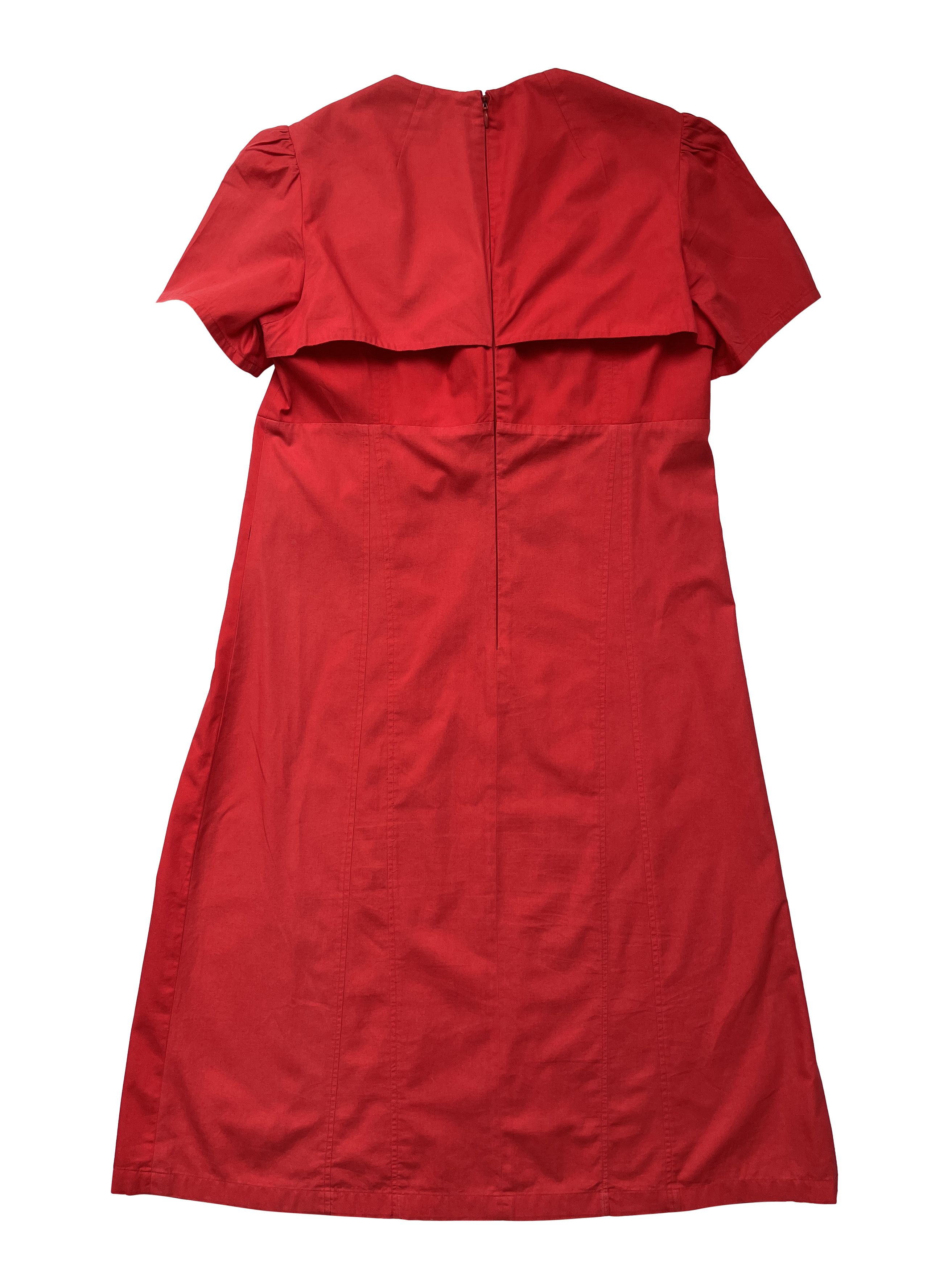 Dirk Van Saene ⚡️QUICK SALE⚡️Dirk Van Saine Red Short Sleeve Dress Size L / US 10 / IT 46 - 2 Thumbnail