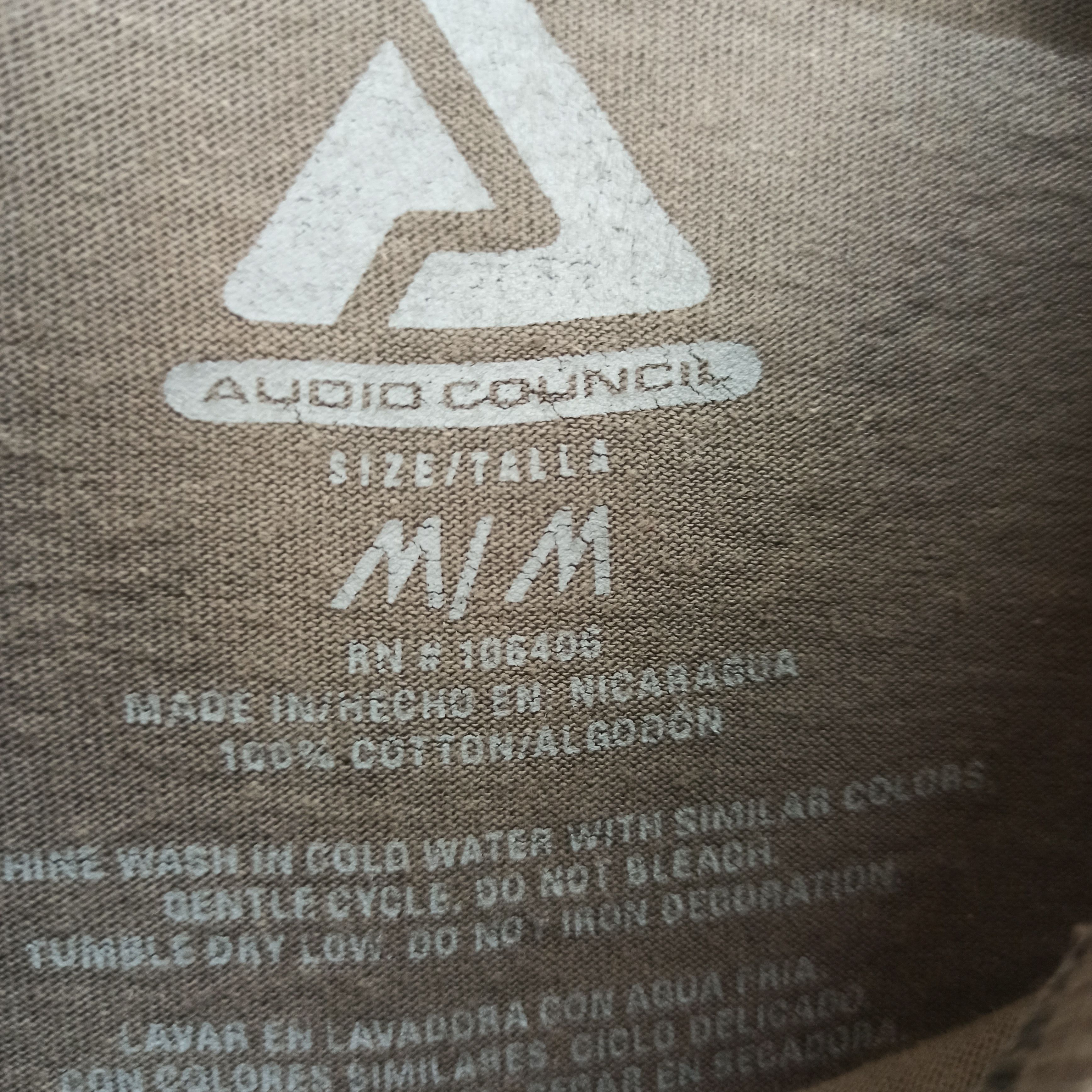 Band Tees Audio Council Sun Faded Grey T-shirt copyright 2015 Size US M / EU 48-50 / 2 - 5 Thumbnail