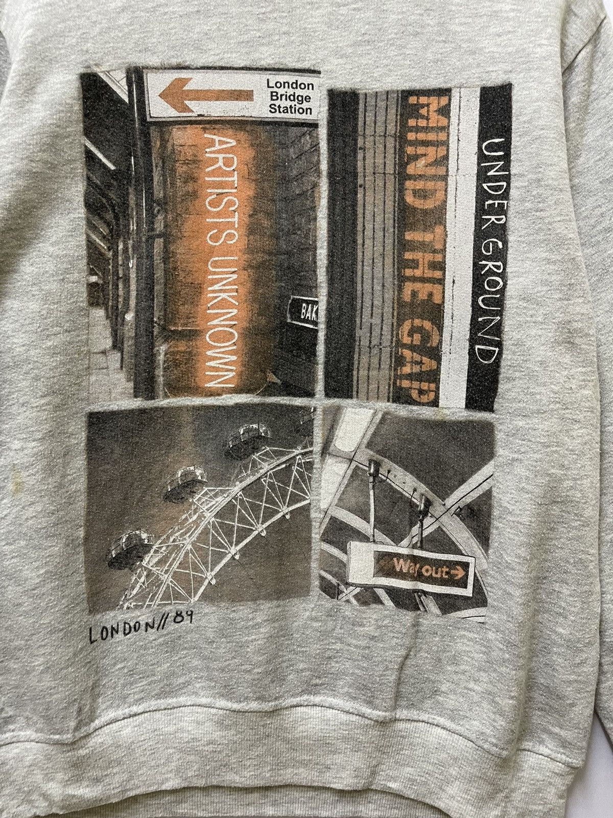Vintage × Zara Vintage Zara Boys Big Logo Sweatshirt Grey Size US M / EU 48-50 / 2 - 2 Thumbnail