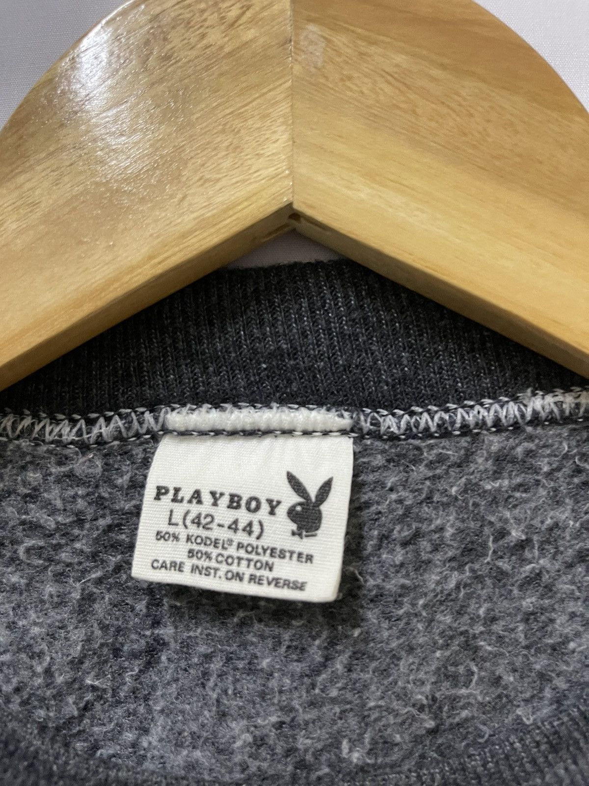 Japanese Brand Vintage Playboy Mini Logo Sweatshirt Crewneck Dark Grey Size US M / EU 48-50 / 2 - 4 Thumbnail
