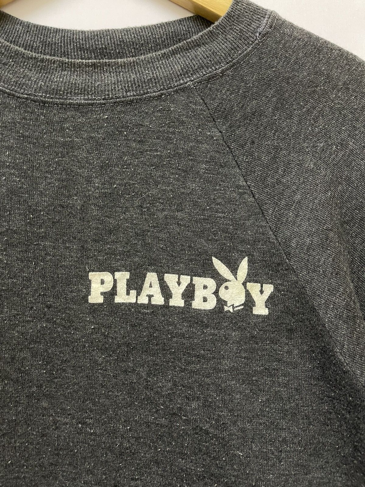 Japanese Brand Vintage Playboy Mini Logo Sweatshirt Crewneck Dark Grey Size US M / EU 48-50 / 2 - 2 Thumbnail