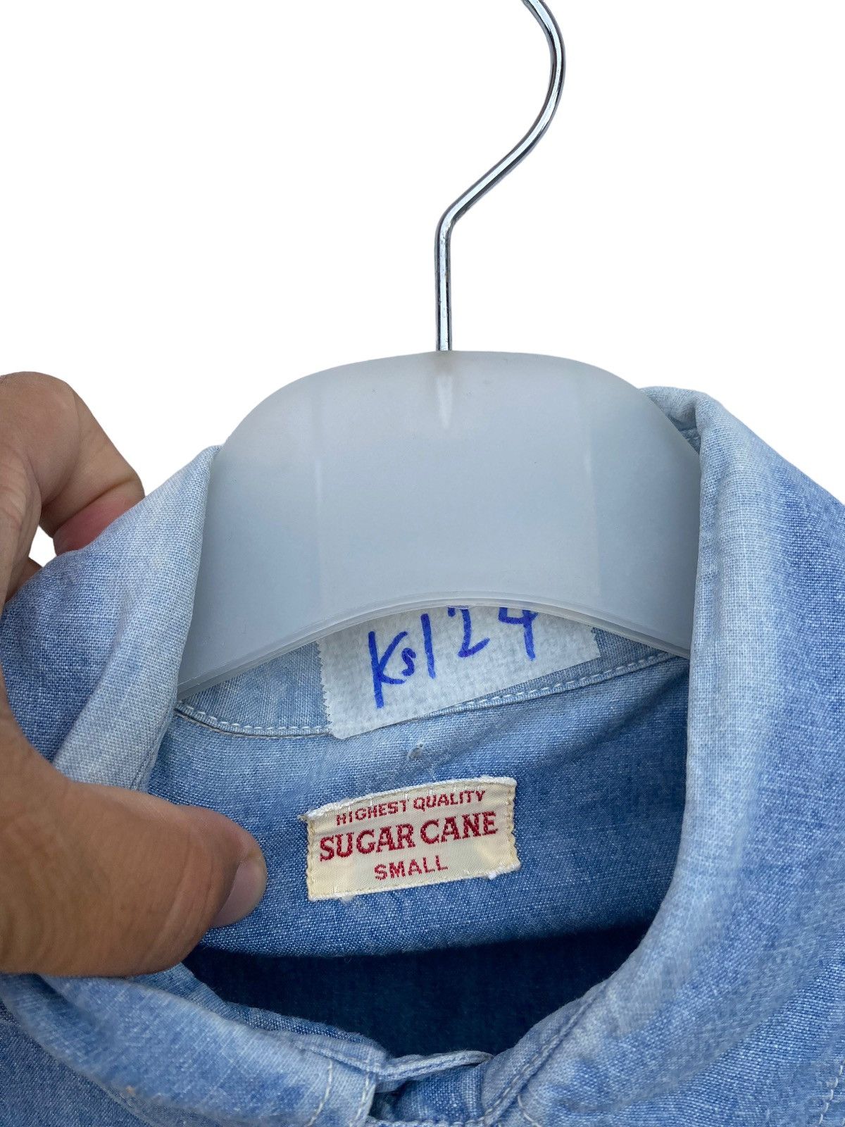 Sugar Cane × Vintage Vintage Sugar Cane Chambray Shirt Size US S / EU 44-46 / 1 - 5 Thumbnail