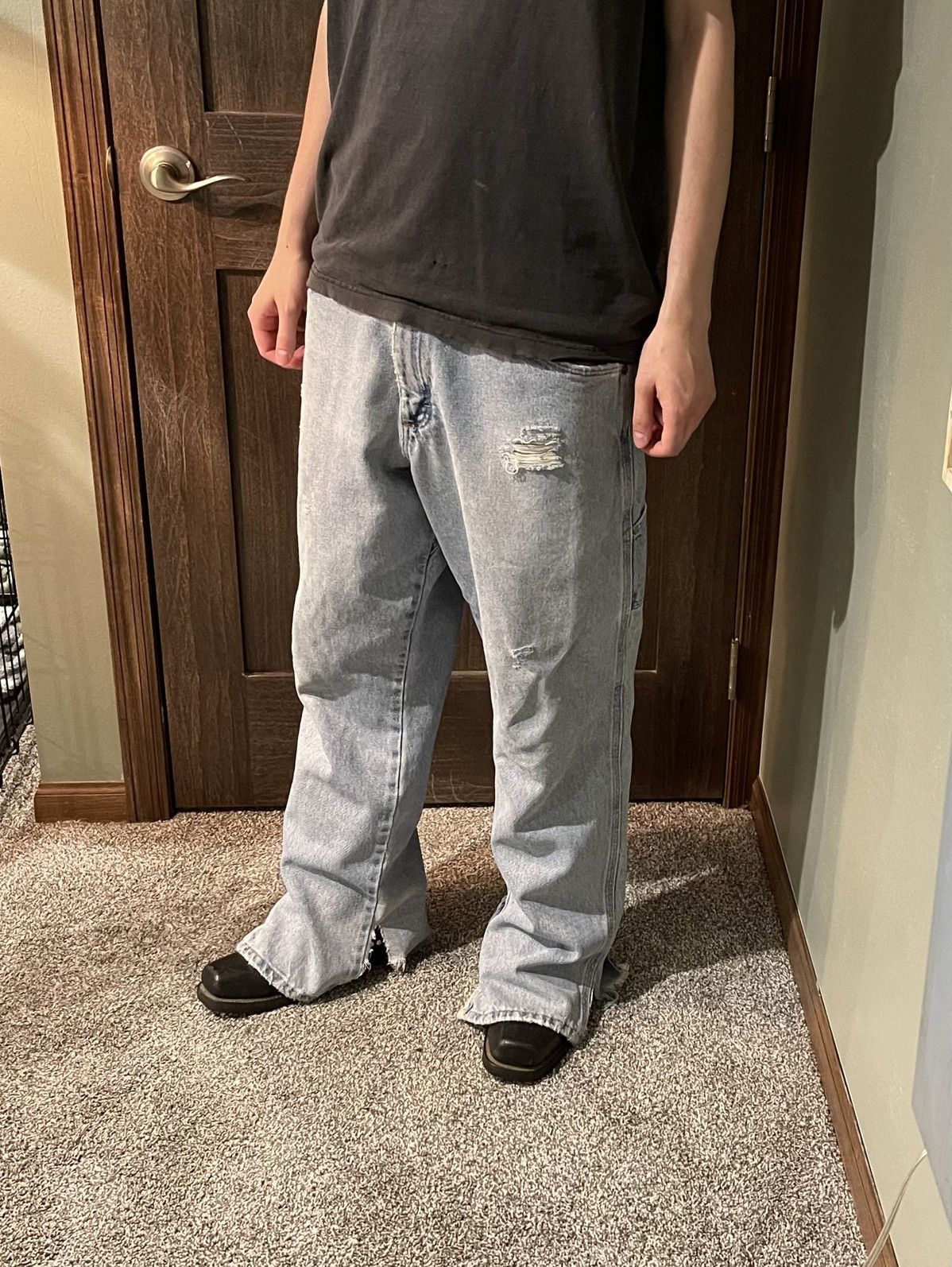 Vintage Baggy Vintage Carpenter Distressed Denim Size US 32 / EU 48 - 1 Thumbnail