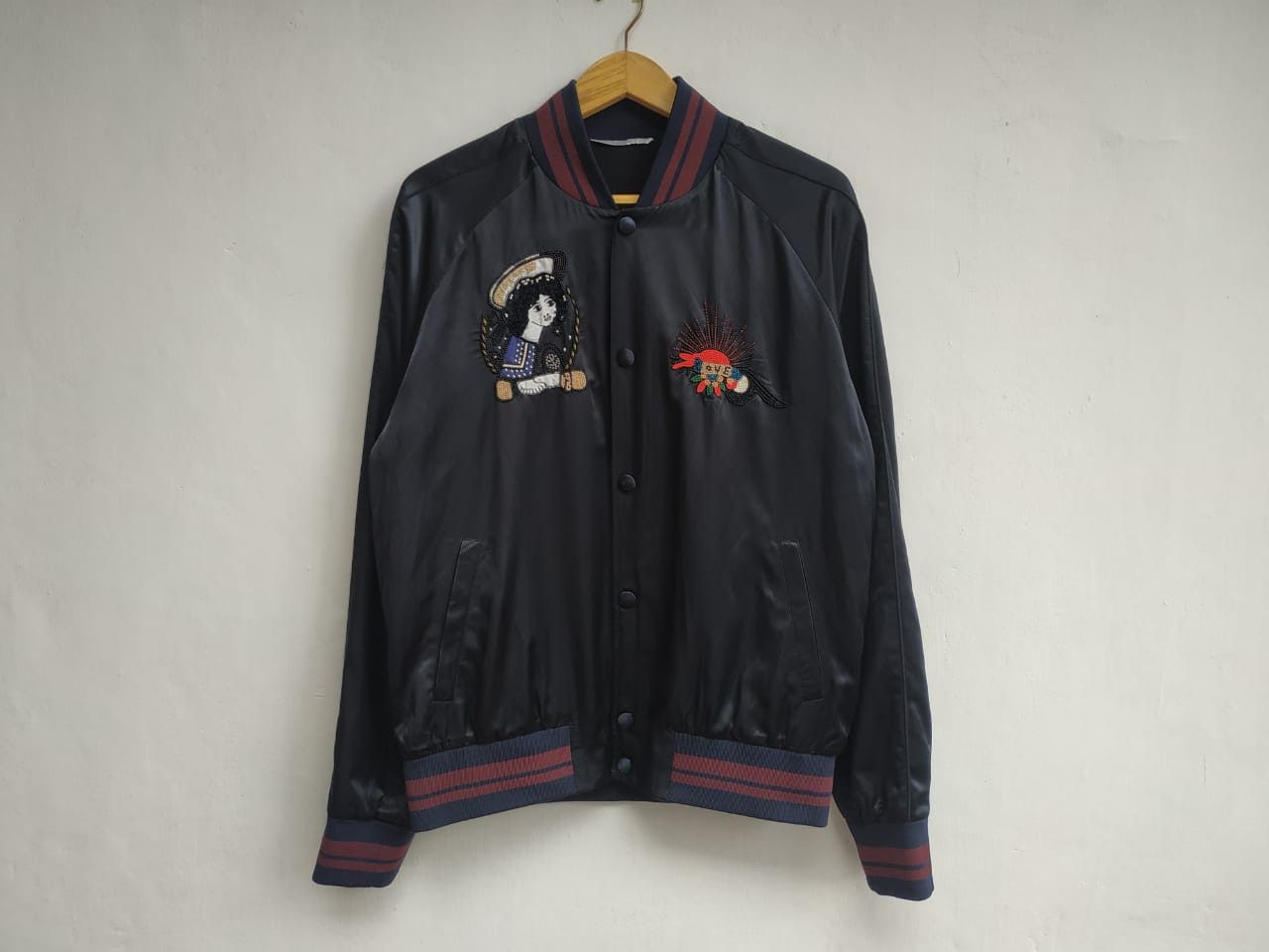 Valentino Valentino Tattoo Embroidery Varsity Jacket Size US M / EU 48-50 / 2 - 1 Thumbnail